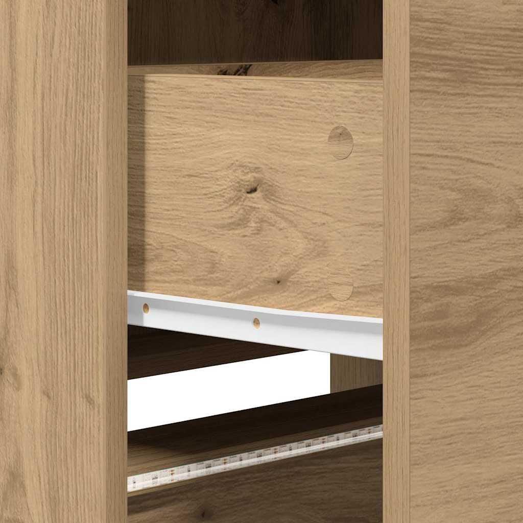 TV Cabinet with LED 165 x 34 x 40 cm Kunsthandwerk Eiche