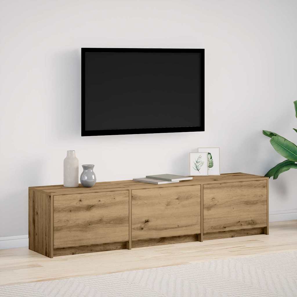 TV Cabinet with LED 165 x 34 x 40 cm Kunsthandwerk Eiche
