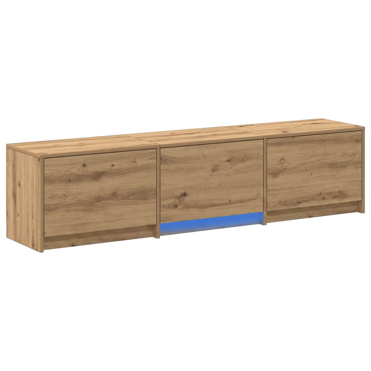 TV Cabinet with LED 165 x 34 x 40 cm Kunsthandwerk Eiche