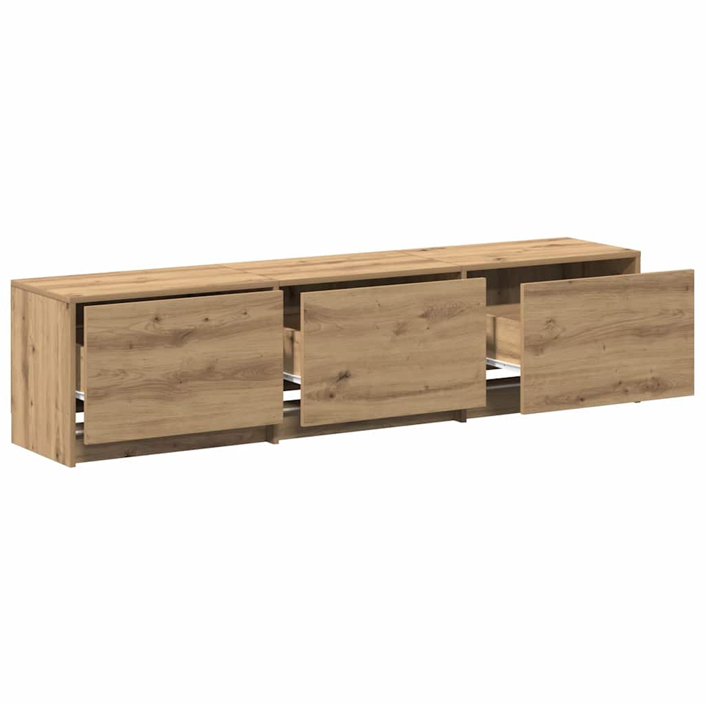 TV Cabinet with LED 165 x 34 x 40 cm Kunsthandwerk Eiche