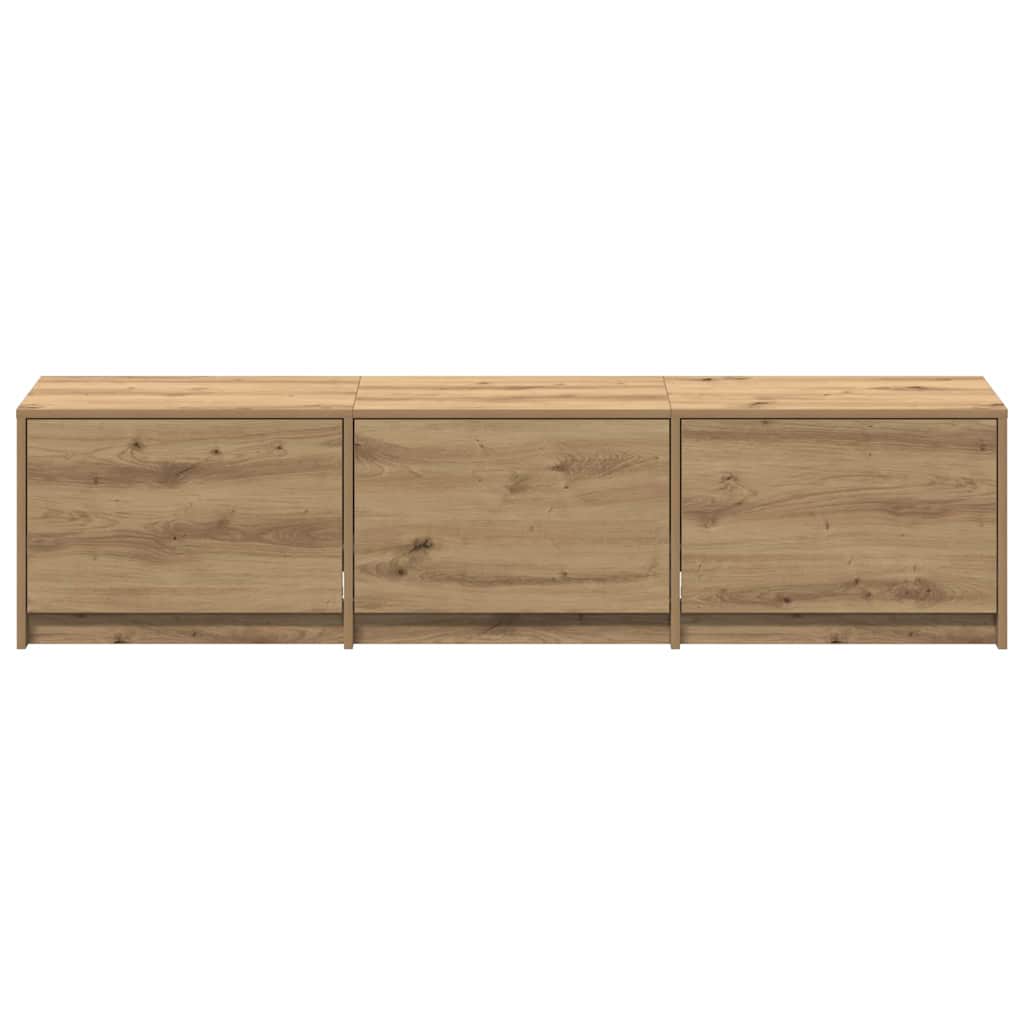 TV Cabinet with LED 165 x 34 x 40 cm Kunsthandwerk Eiche