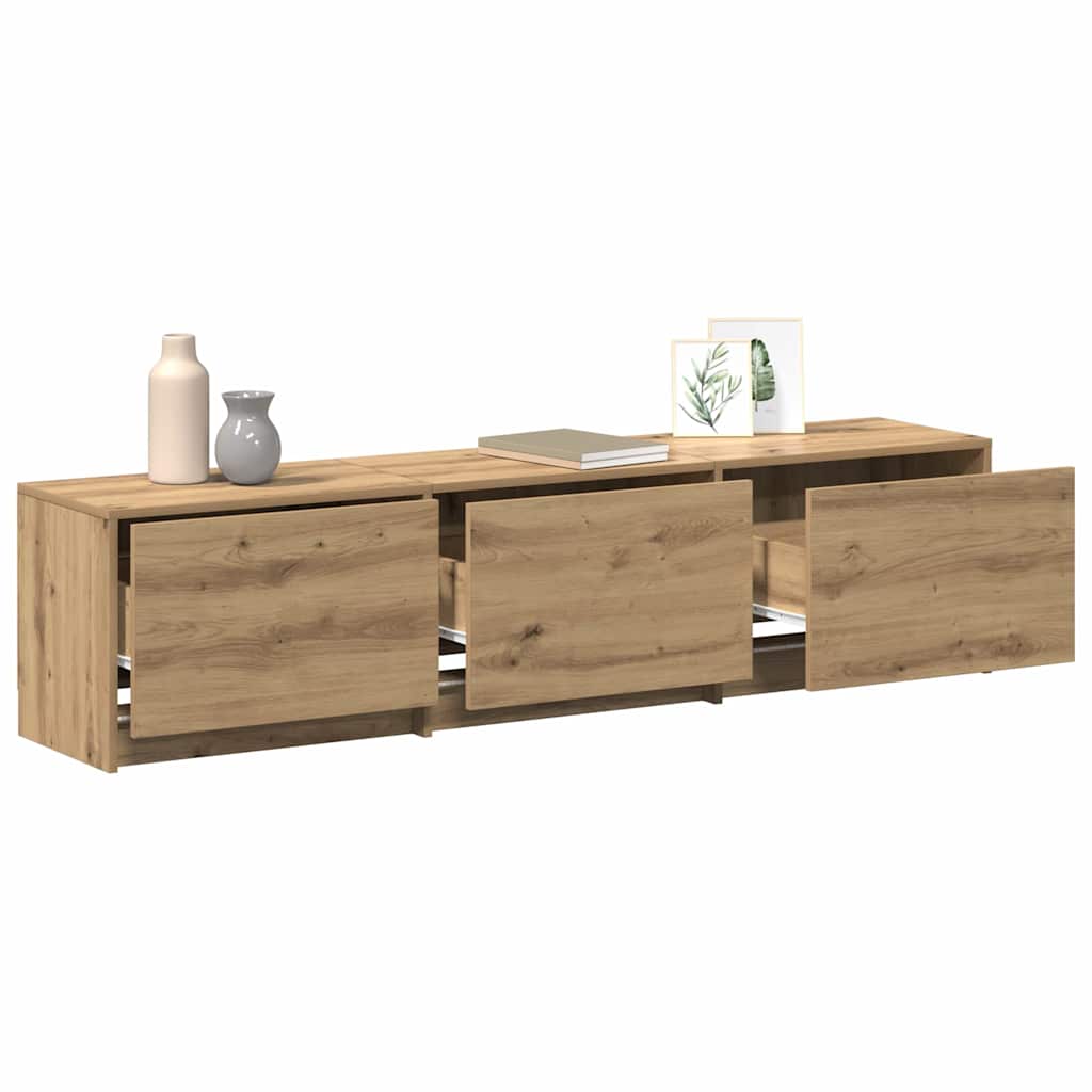 TV Cabinet with LED 165 x 34 x 40 cm Kunsthandwerk Eiche