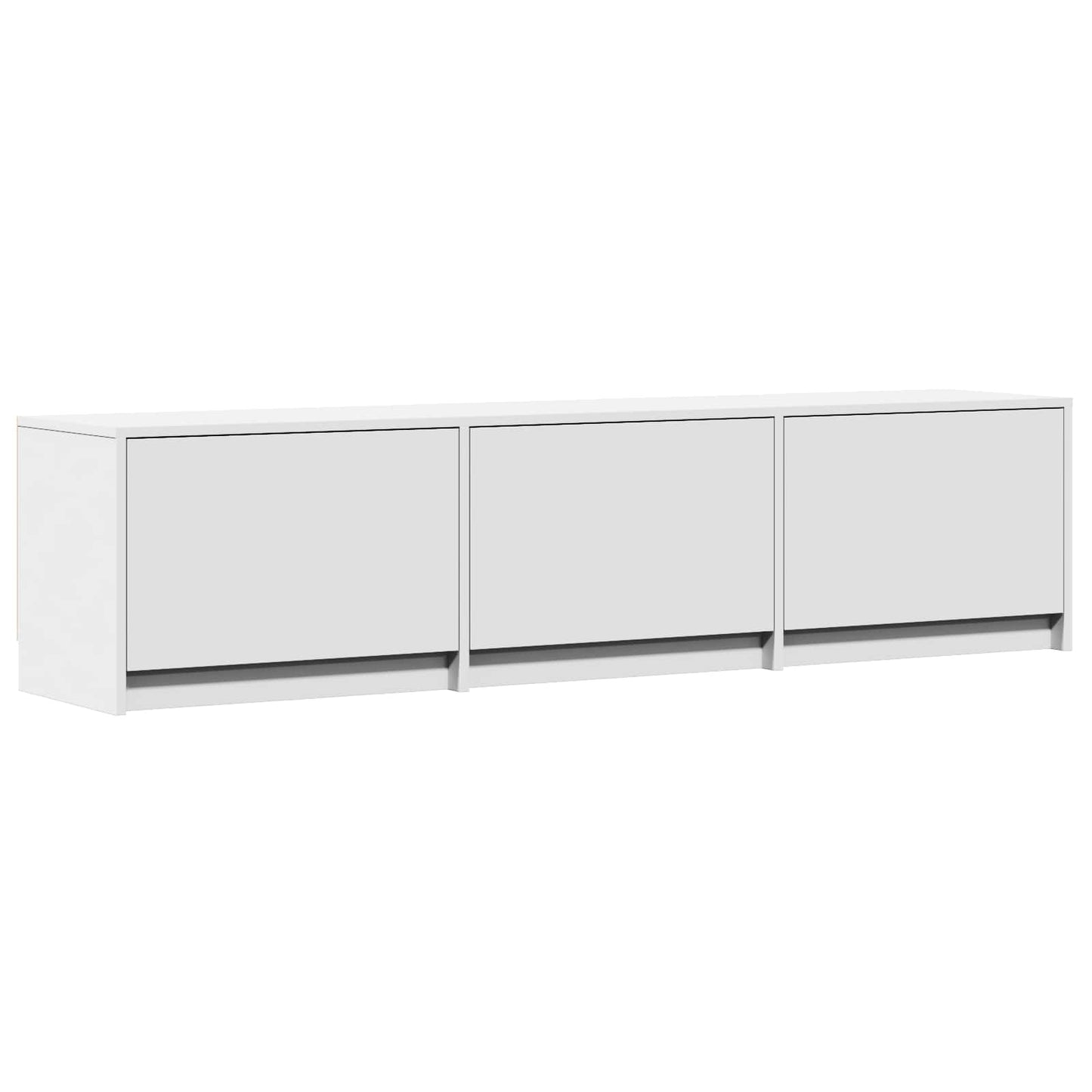 TV Cabinet with LED 165 x 34 x 40 cm Weiß Holzwerkstoff
