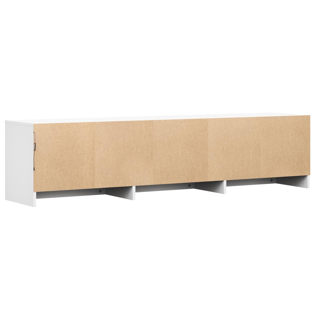 TV Cabinet with LED 165 x 34 x 40 cm Weiß Holzwerkstoff
