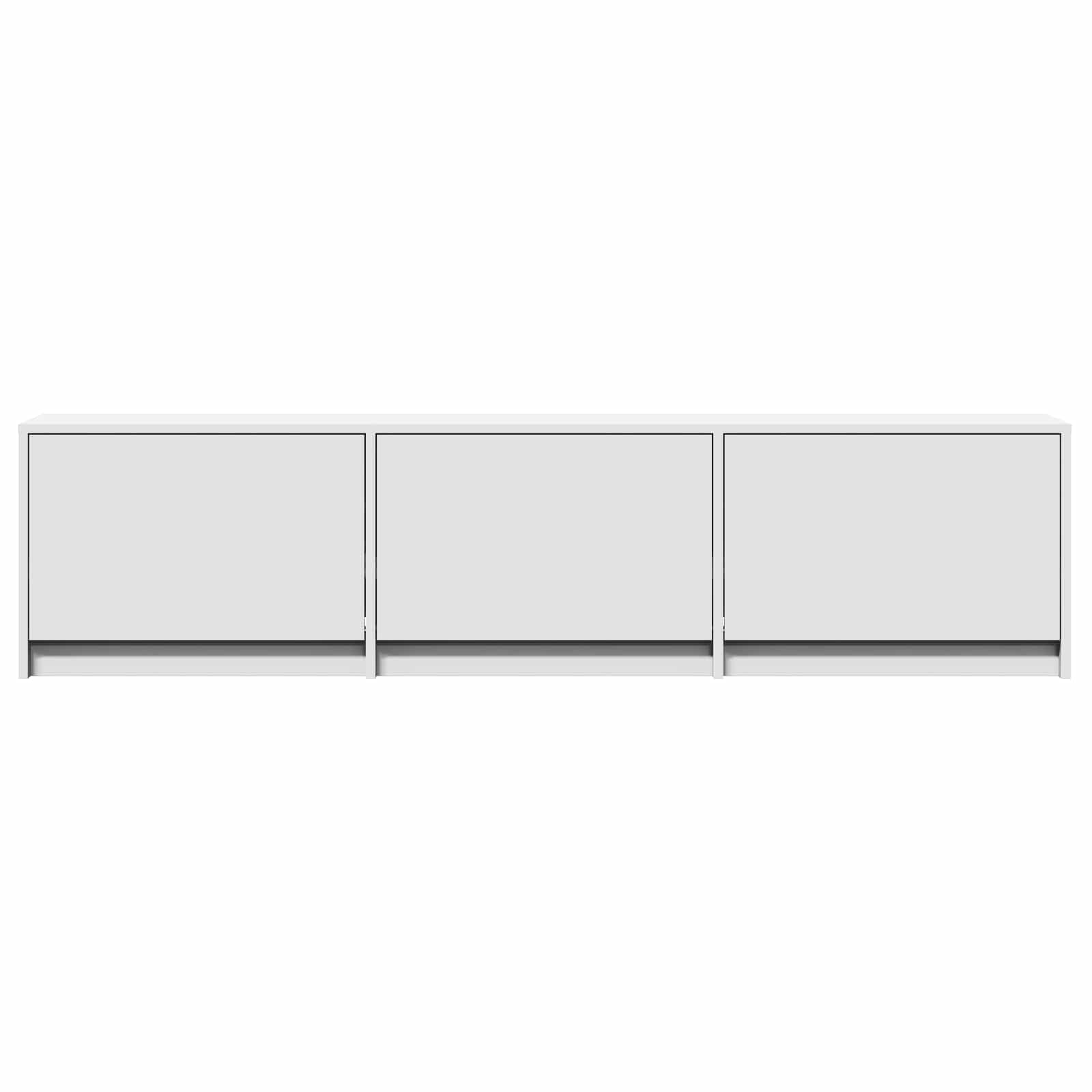 TV Cabinet with LED 165 x 34 x 40 cm Weiß Holzwerkstoff