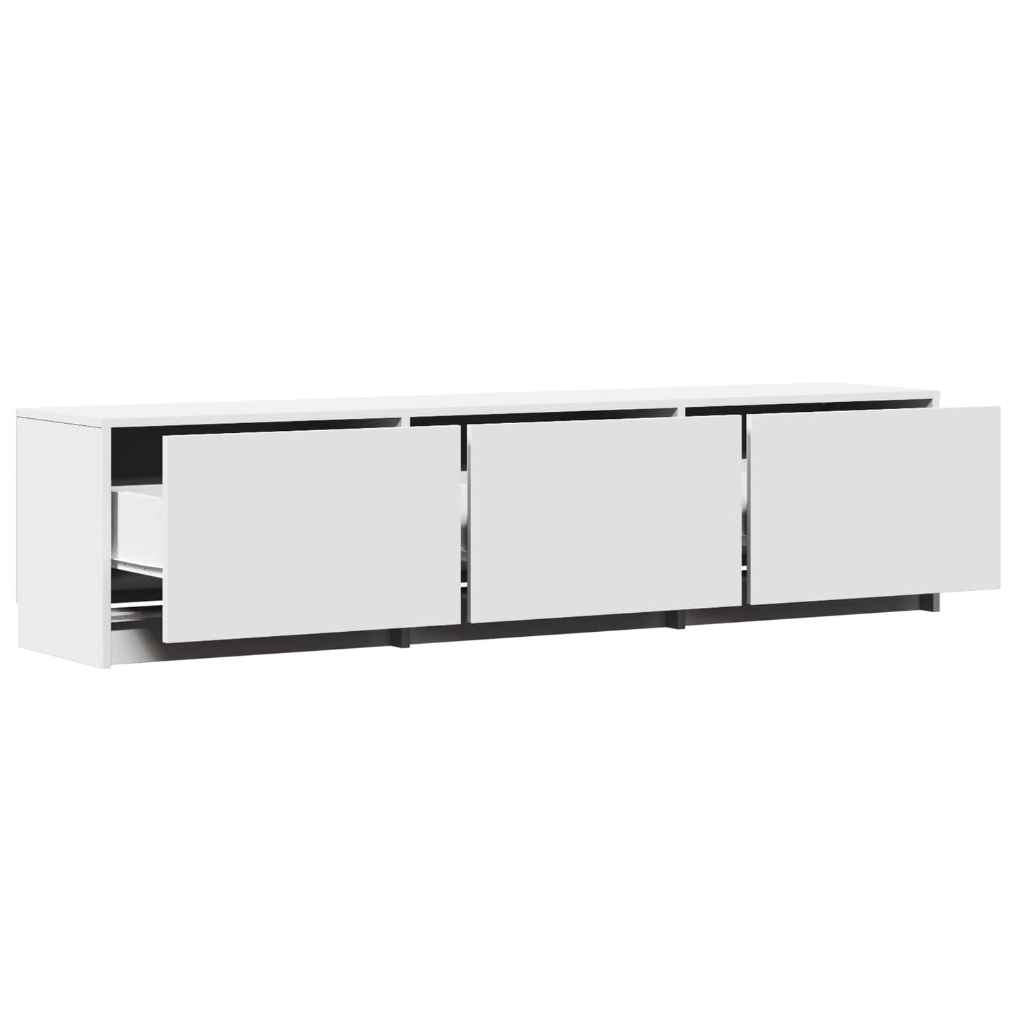 TV Cabinet with LED 165 x 34 x 40 cm Weiß Holzwerkstoff