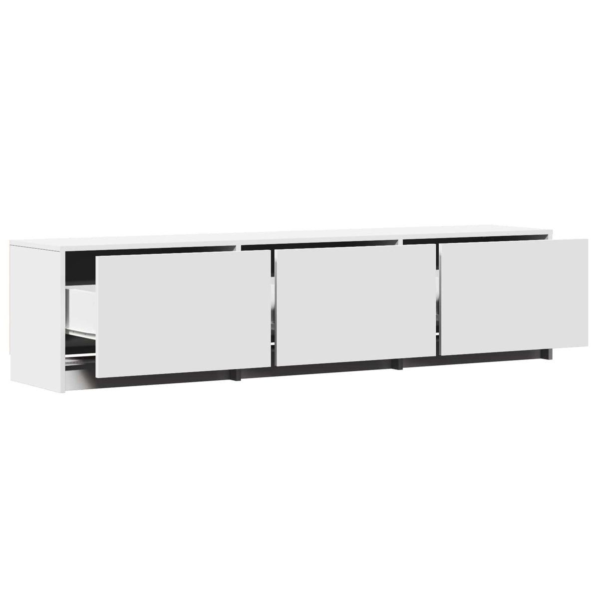 TV Cabinet with LED 165 x 34 x 40 cm Weiß Holzwerkstoff