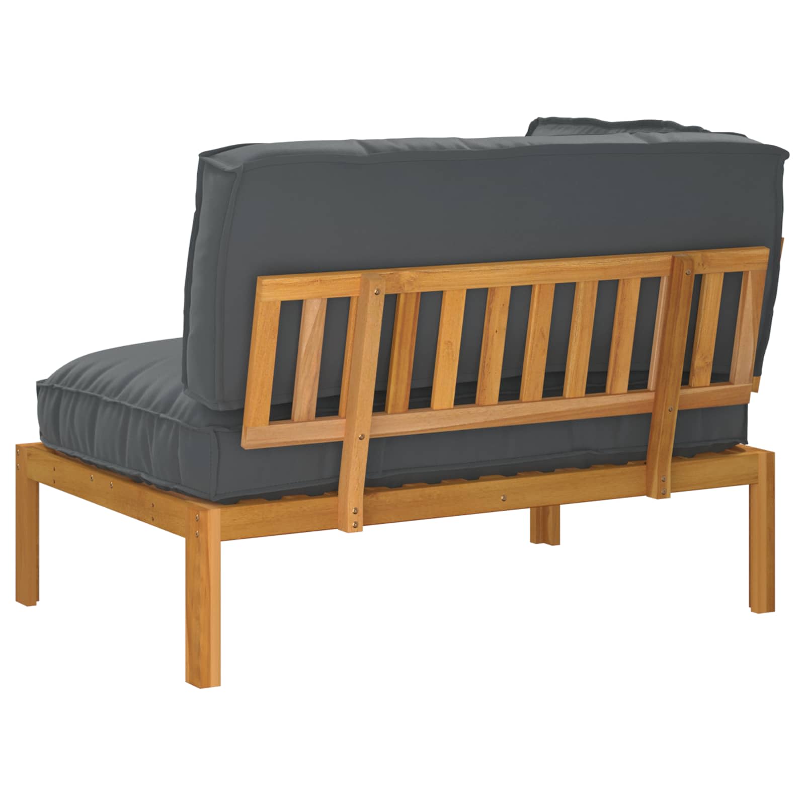 Sofa Set Uni Anthrazit 133 x 92 x 69 cm Massivholz Akazie