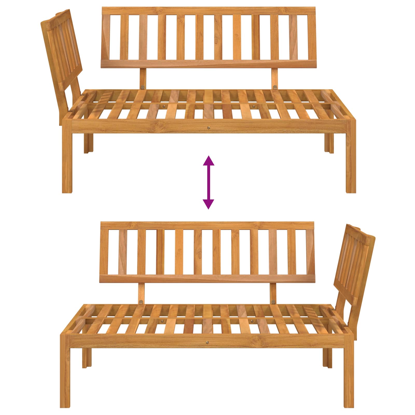 Sofa Set Uni Anthrazit 133 x 92 x 69 cm Massivholz Akazie