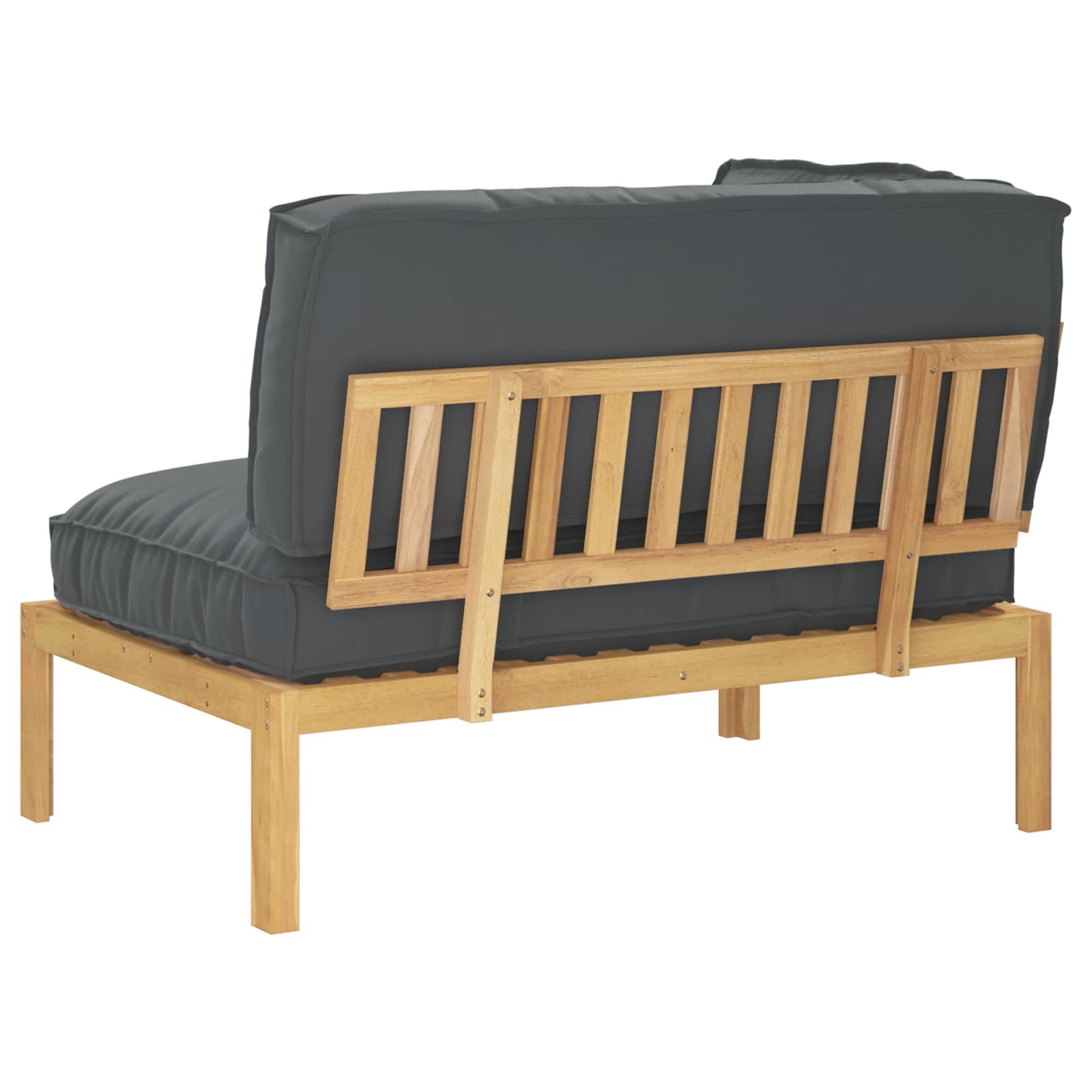 Sofa Set Uni Anthrazit 133 x 92 x 69 cm Massivholz Akazie