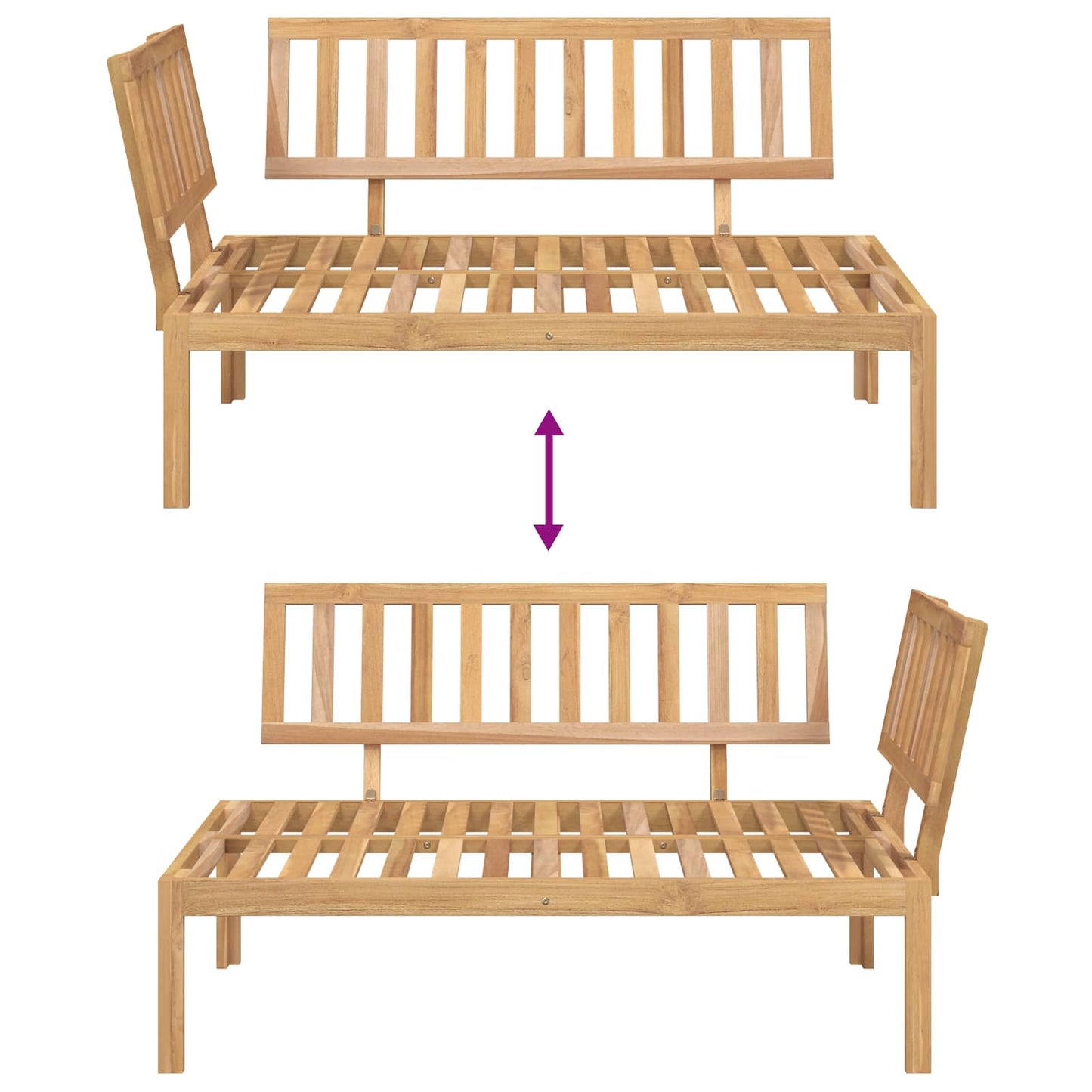 Sofa Set Uni Anthrazit 133 x 92 x 69 cm Massivholz Akazie