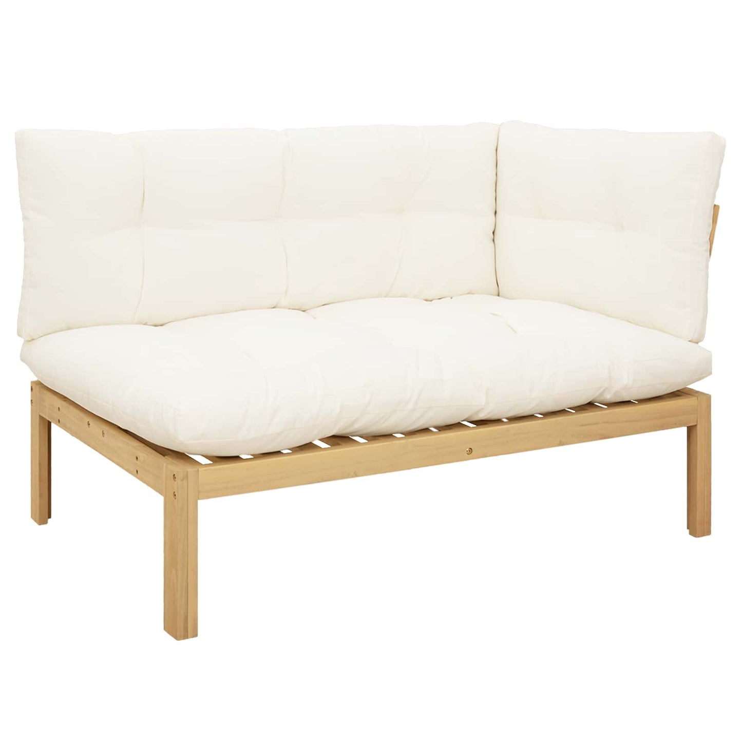 Garten Pallet Sofa Einheiten 2 Stück Hellbraun und Cremeweiß
