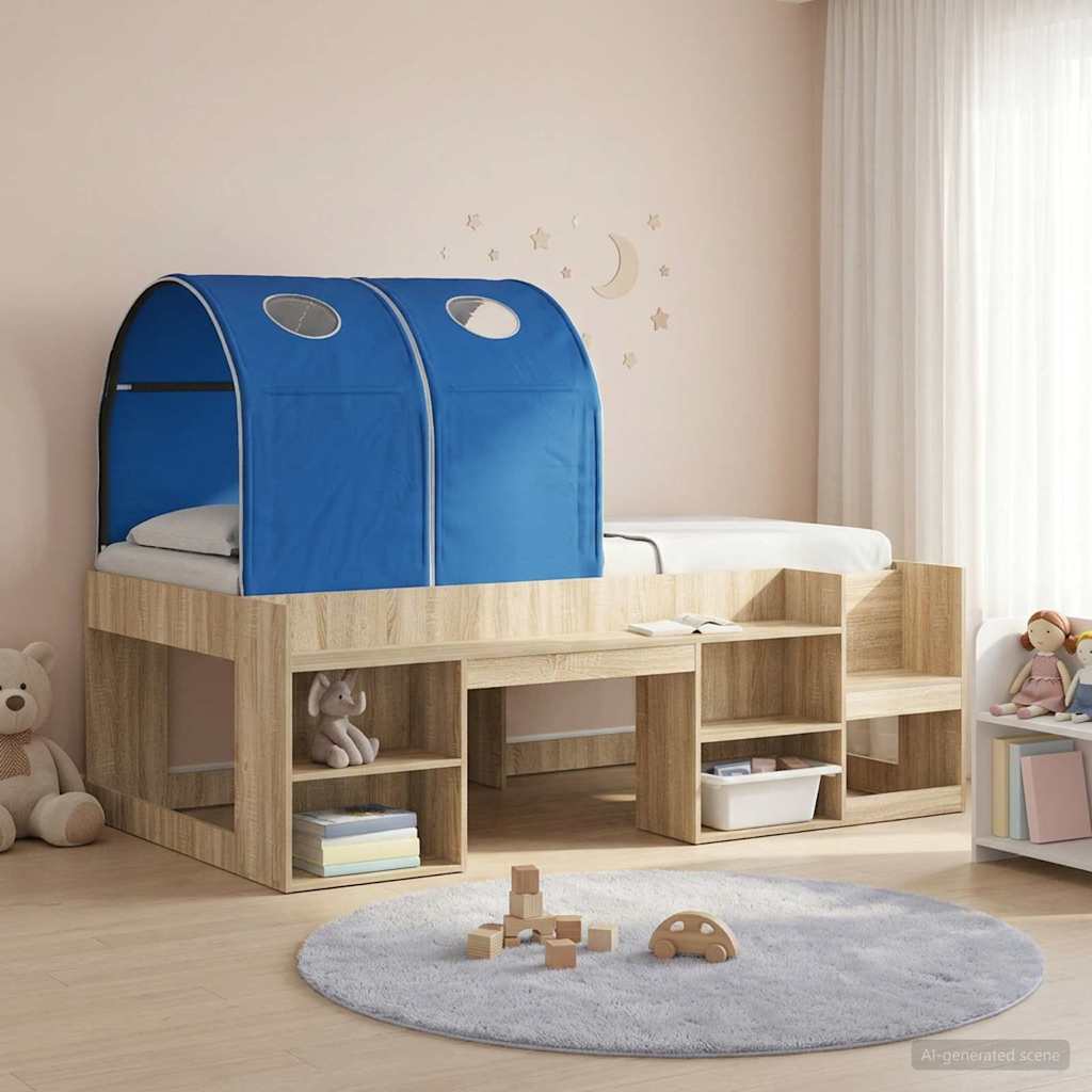 Bett-Tunnel für Kinder-Hochbetten 2 stk. Blau Polyester