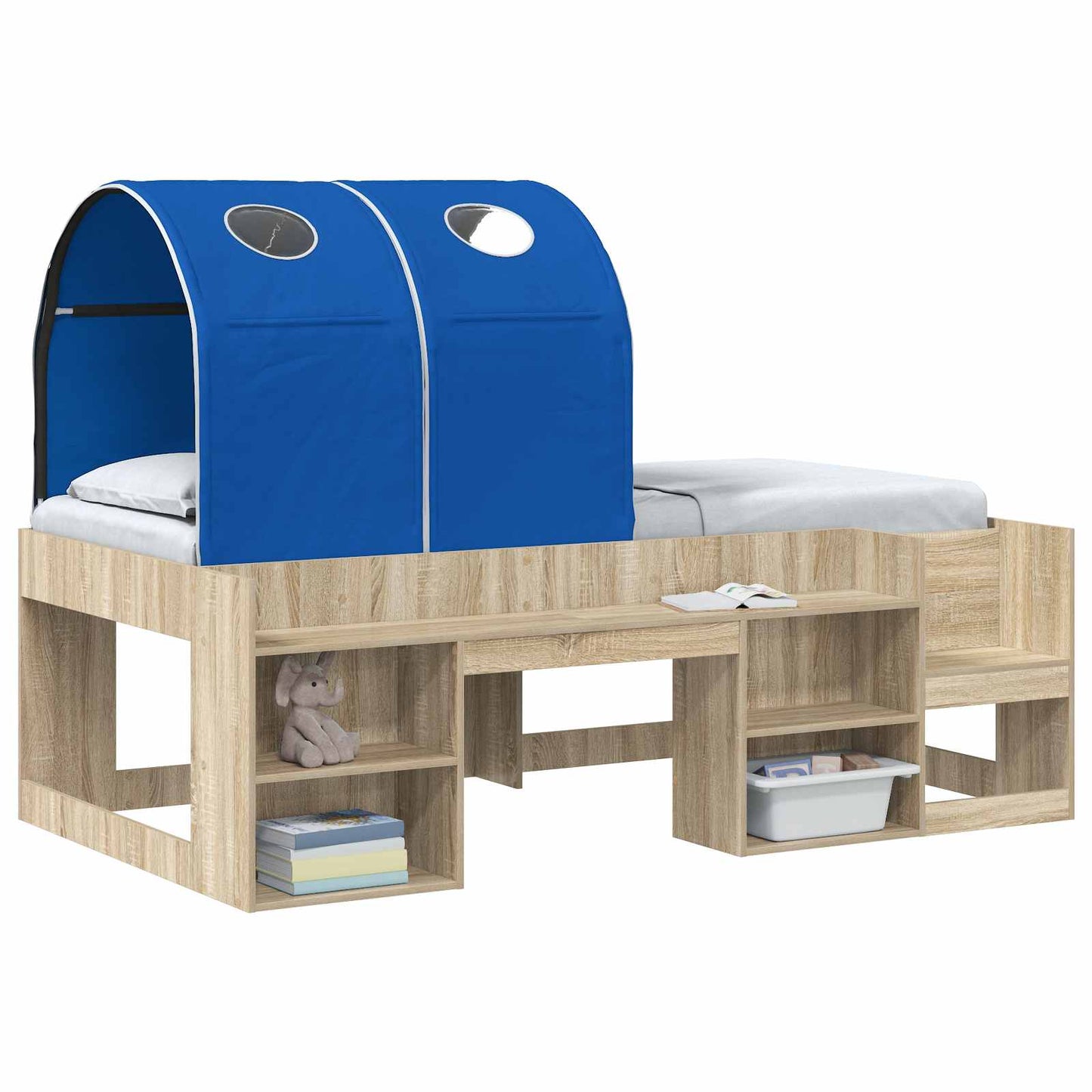 Bett-Tunnel für Kinder-Hochbetten 2 stk. Blau Polyester