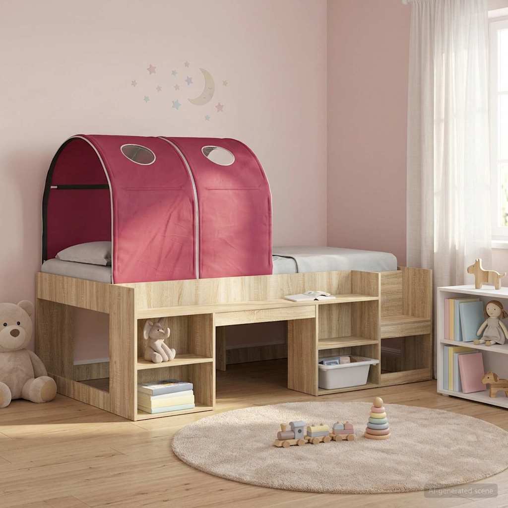Bett-Tunnel für Kinder-Hochbetten 2 stk. Rot Polyester