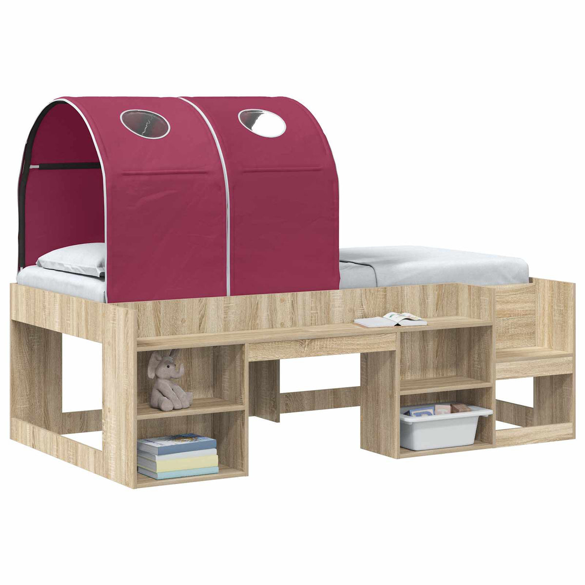 Bett-Tunnel für Kinder-Hochbetten 2 stk. Rot Polyester