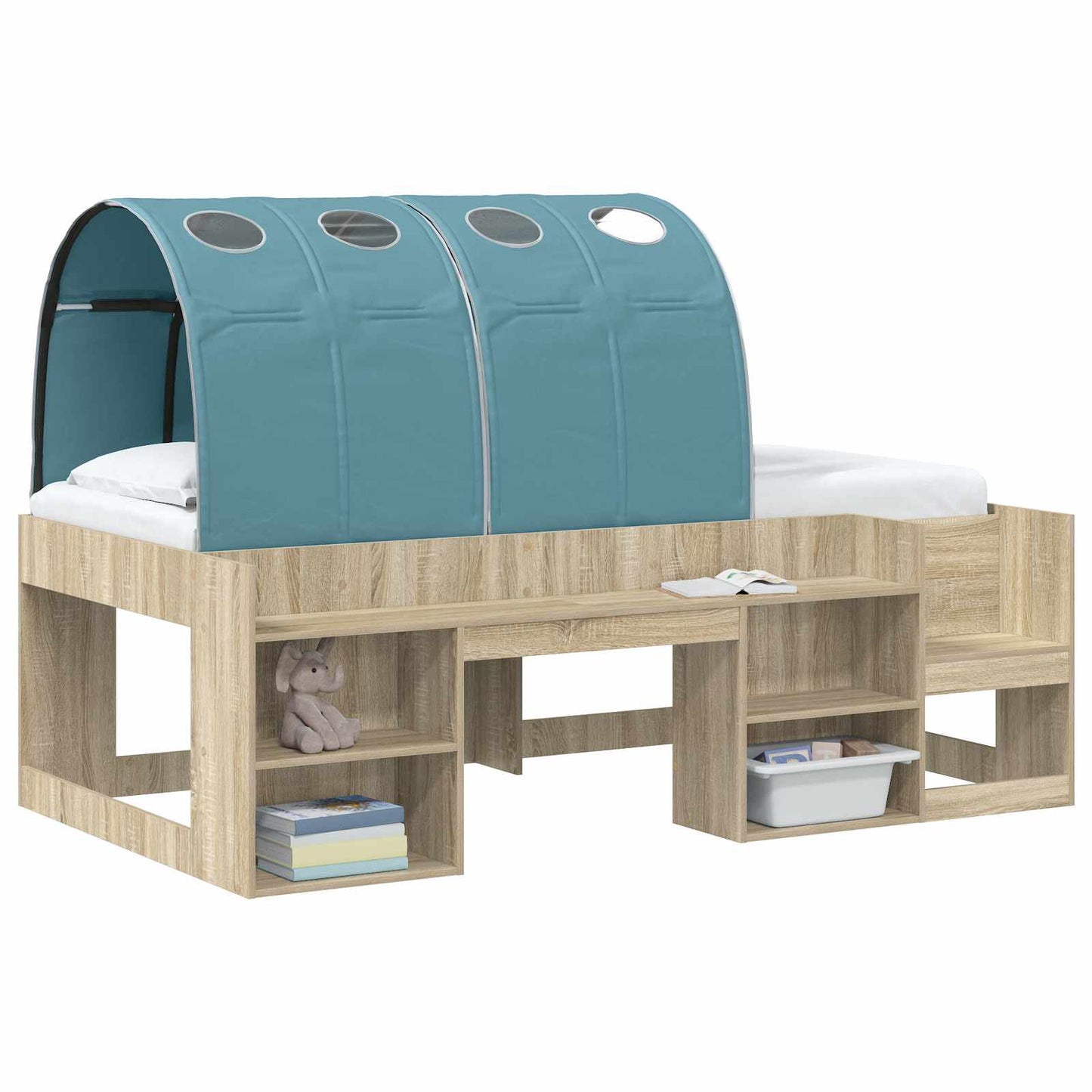 Bettunnel 2 stk. Himmelblau Polyester