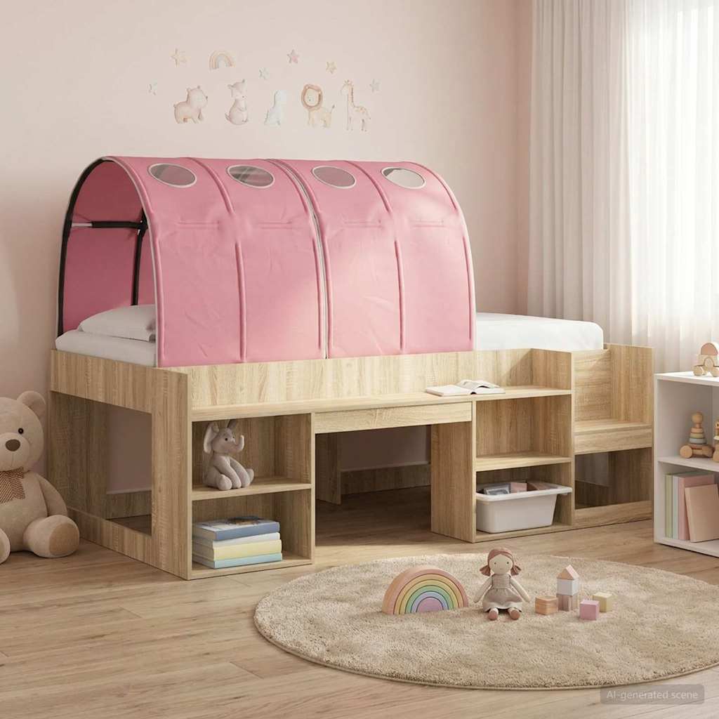 Bettunnel 2 stk. Rosa Polyester