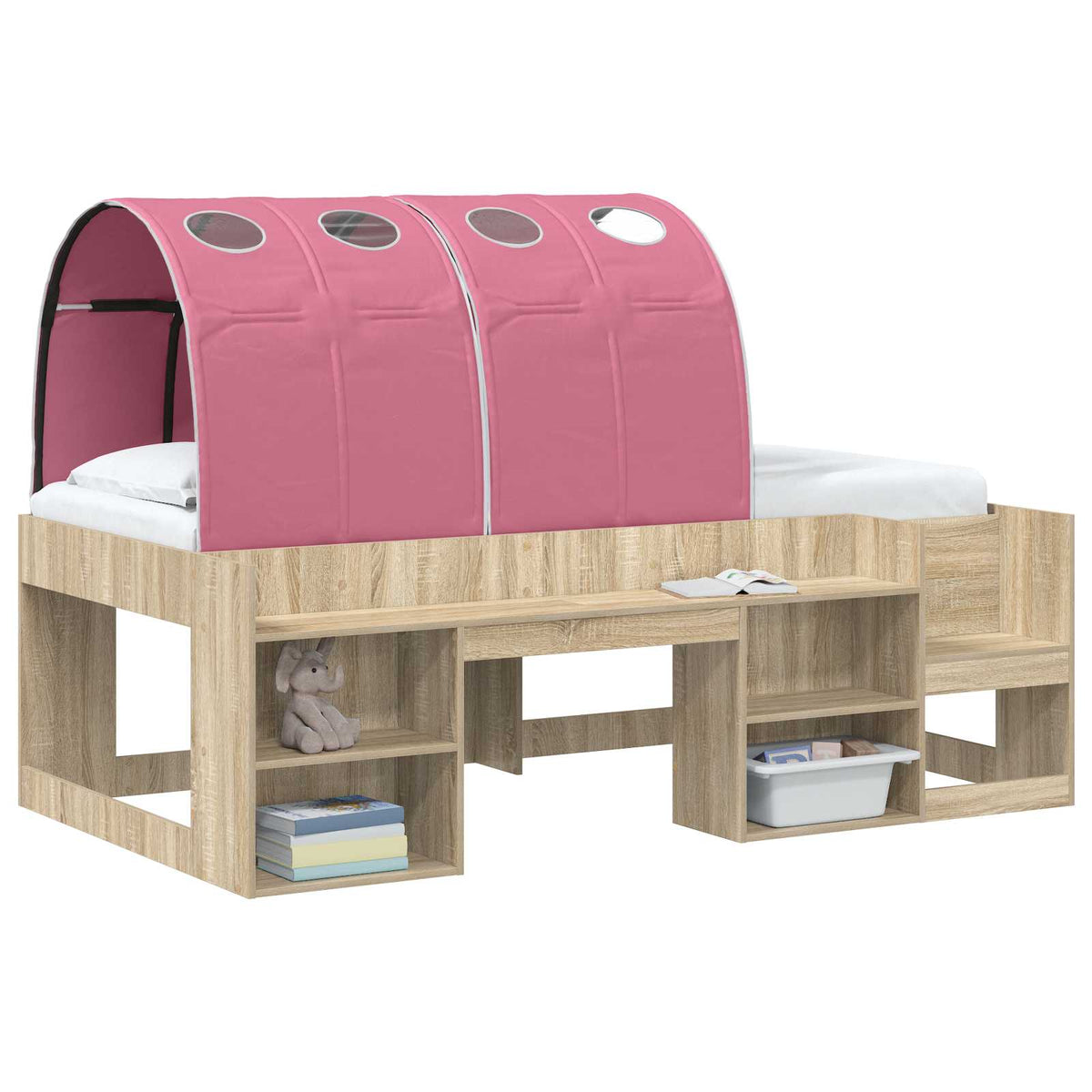 Bettunnel 2 stk. Rosa Polyester