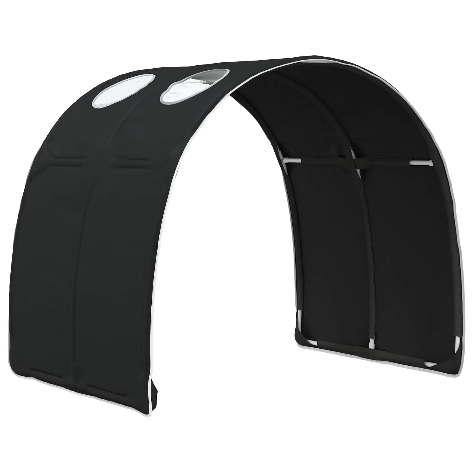 Bettunnel 2 stk. Schwarz Polyester