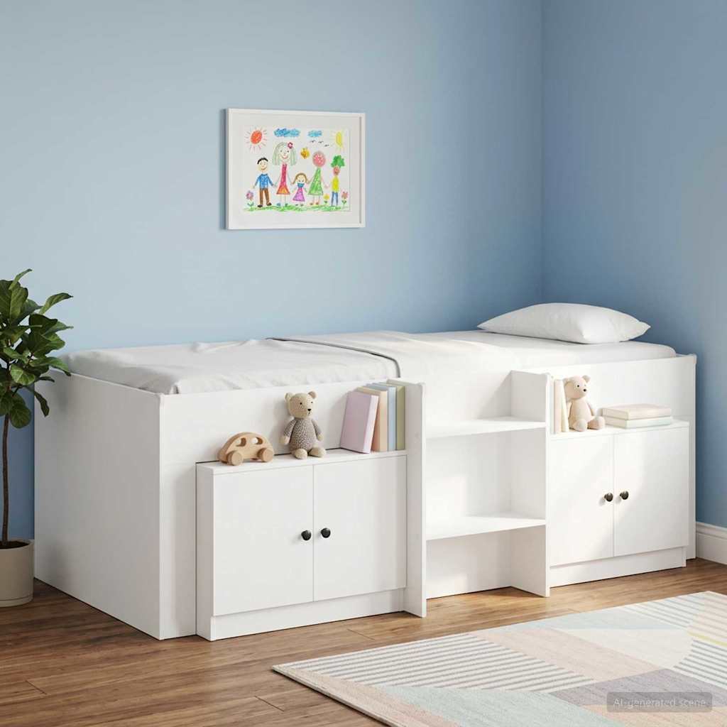 Stauraum-Schranks für Hochbett 2 stk. Weiß 66 x 35 x 48 cm
