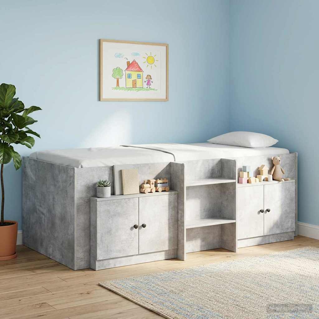 Stauraum-Schranks für Hochbett 2 stk. Betongrau 66 x 35 x 48 cm