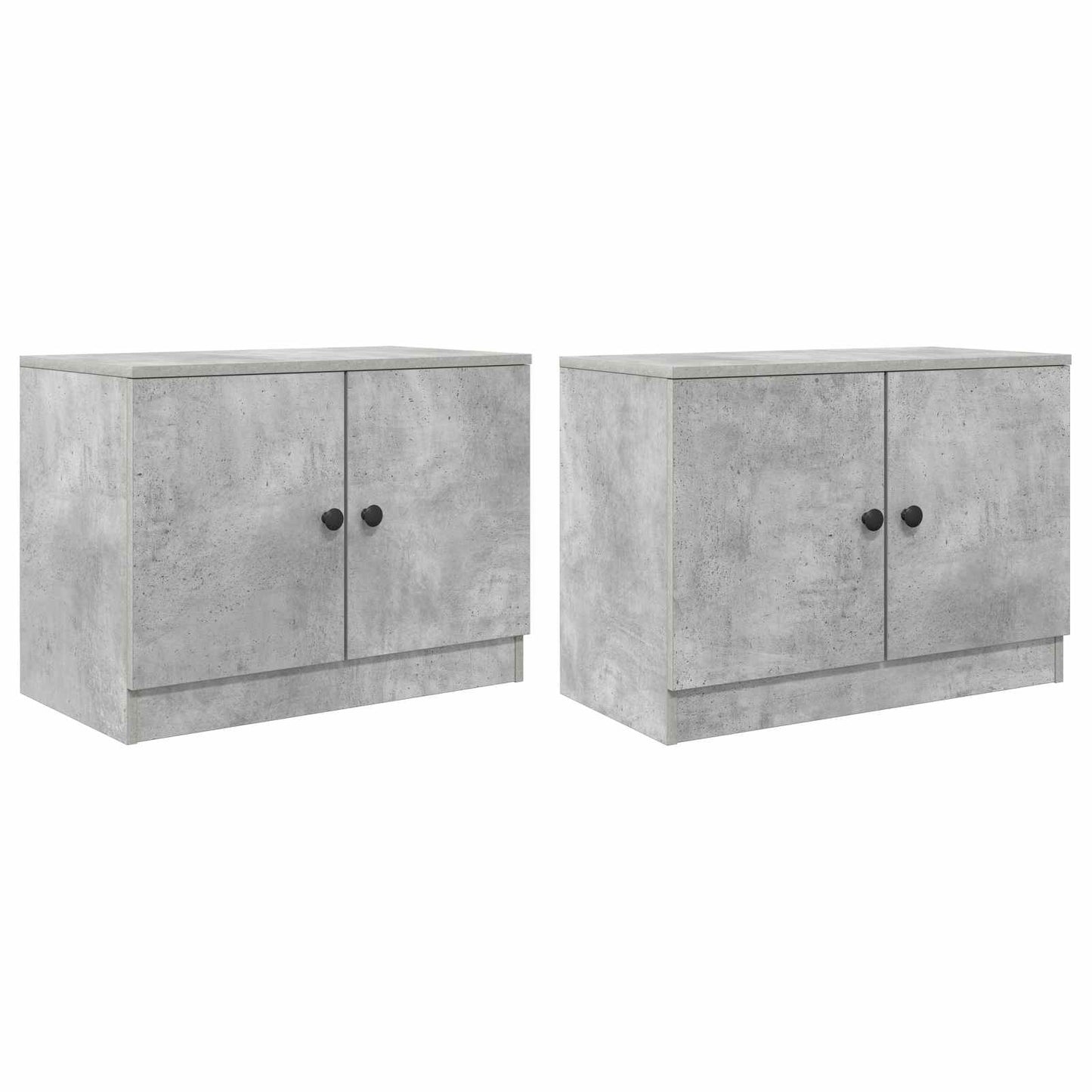 Stauraum-Schranks für Hochbett 2 stk. Betongrau 66 x 35 x 48 cm