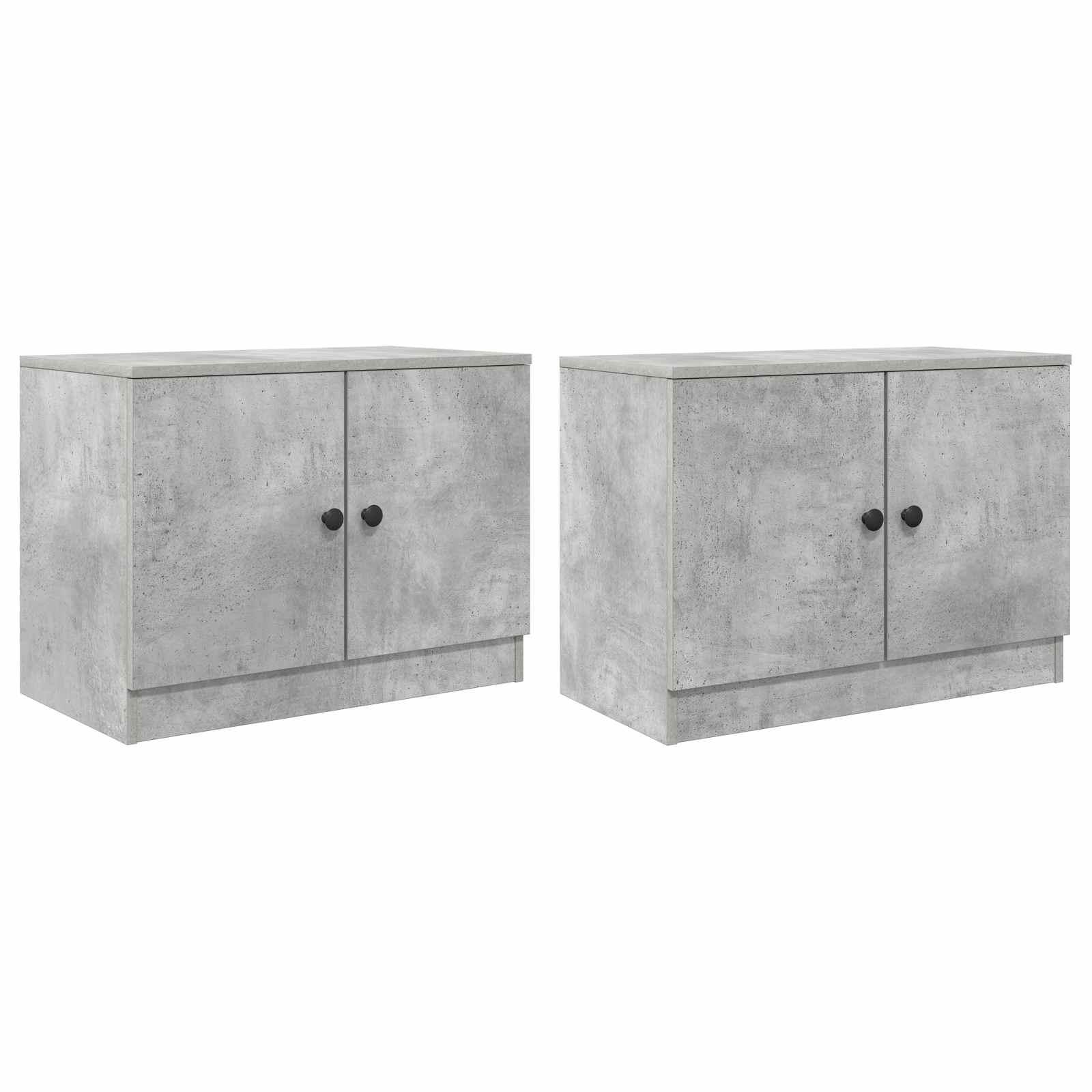 Stauraum-Schranks für Hochbett 2 stk. Betongrau 66 x 35 x 48 cm