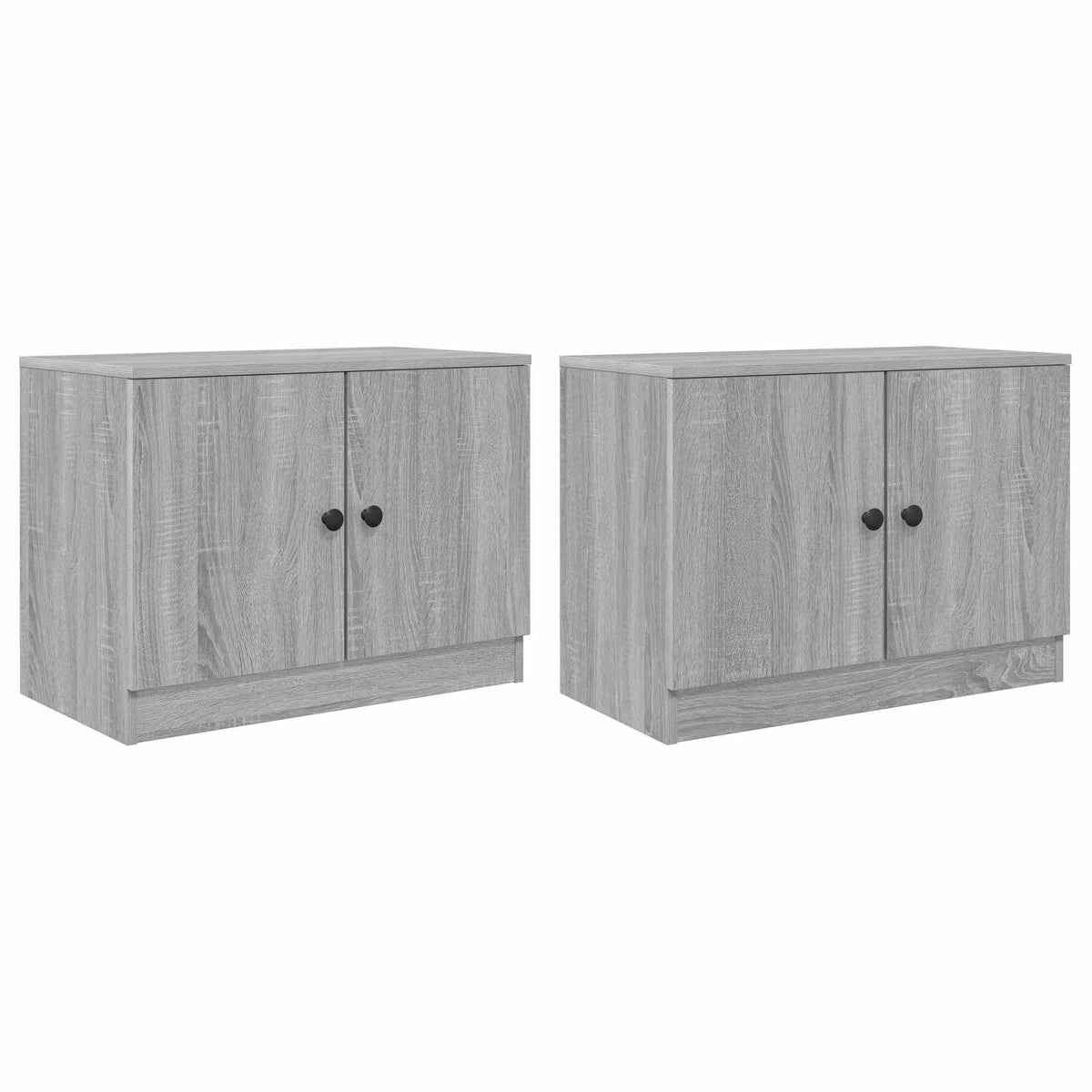 Stauraum-Schranks für Hochbett 2 stk. Grau Sonoma