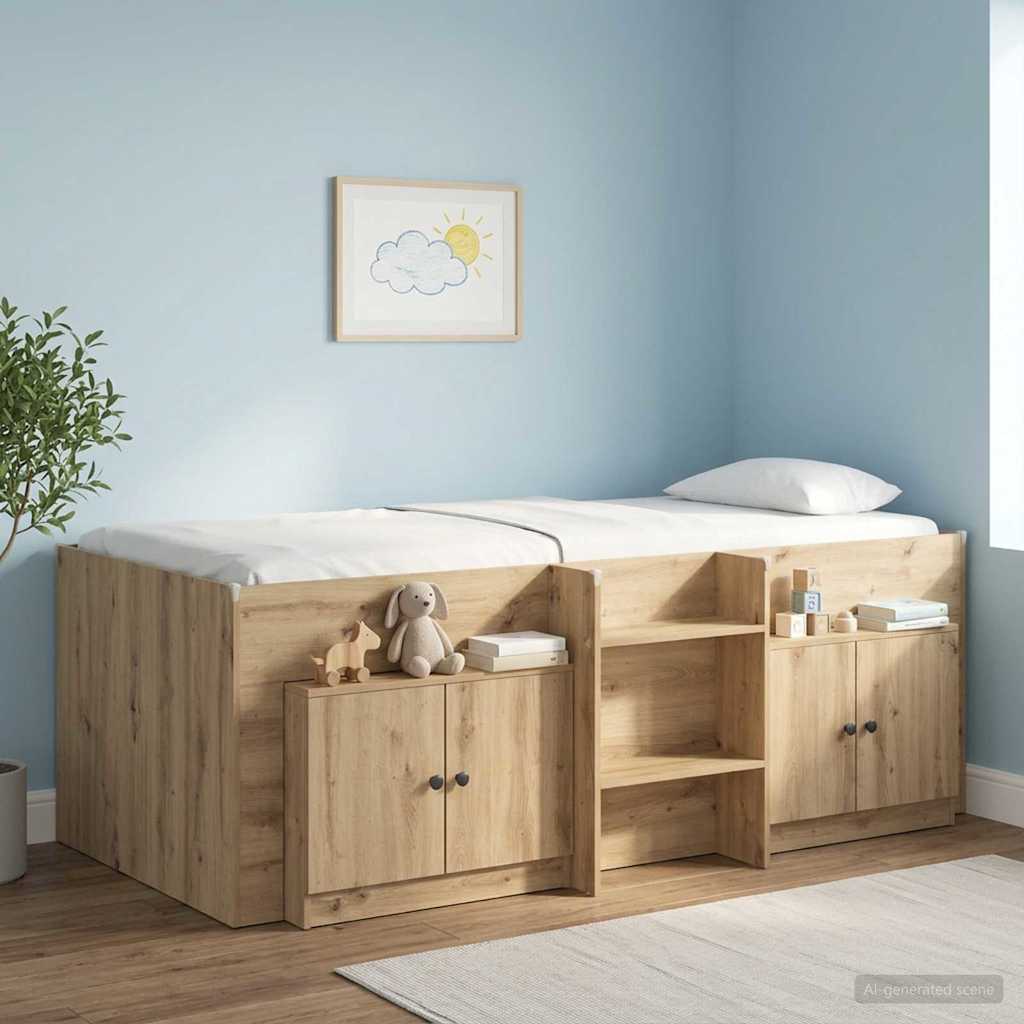 Stauraum-Schranks für Hochbett 2 stk. Artisan-Eiche