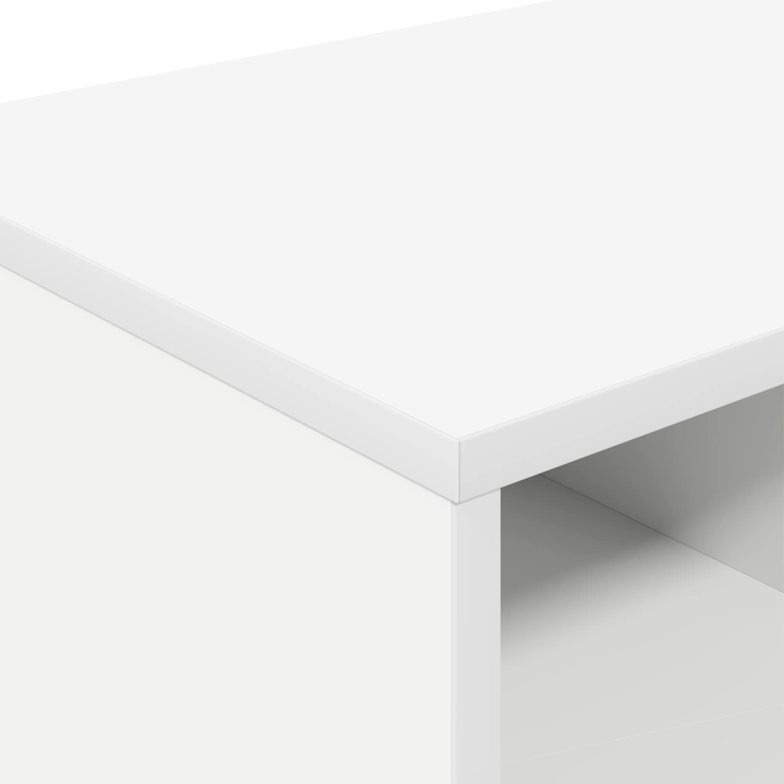 Bettschrank mit Regal 2 Stk. Weiß 66 x 33 x 48 cm Holzwerkstoff