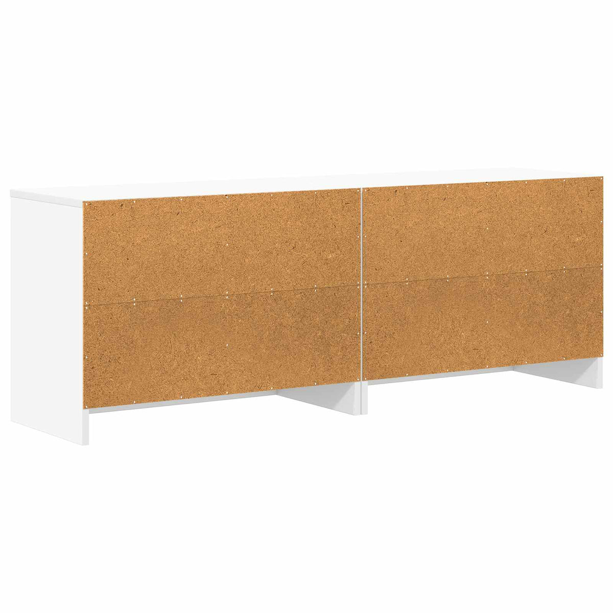 Bettschrank mit Regal 2 Stk. Weiß 66 x 33 x 48 cm Holzwerkstoff
