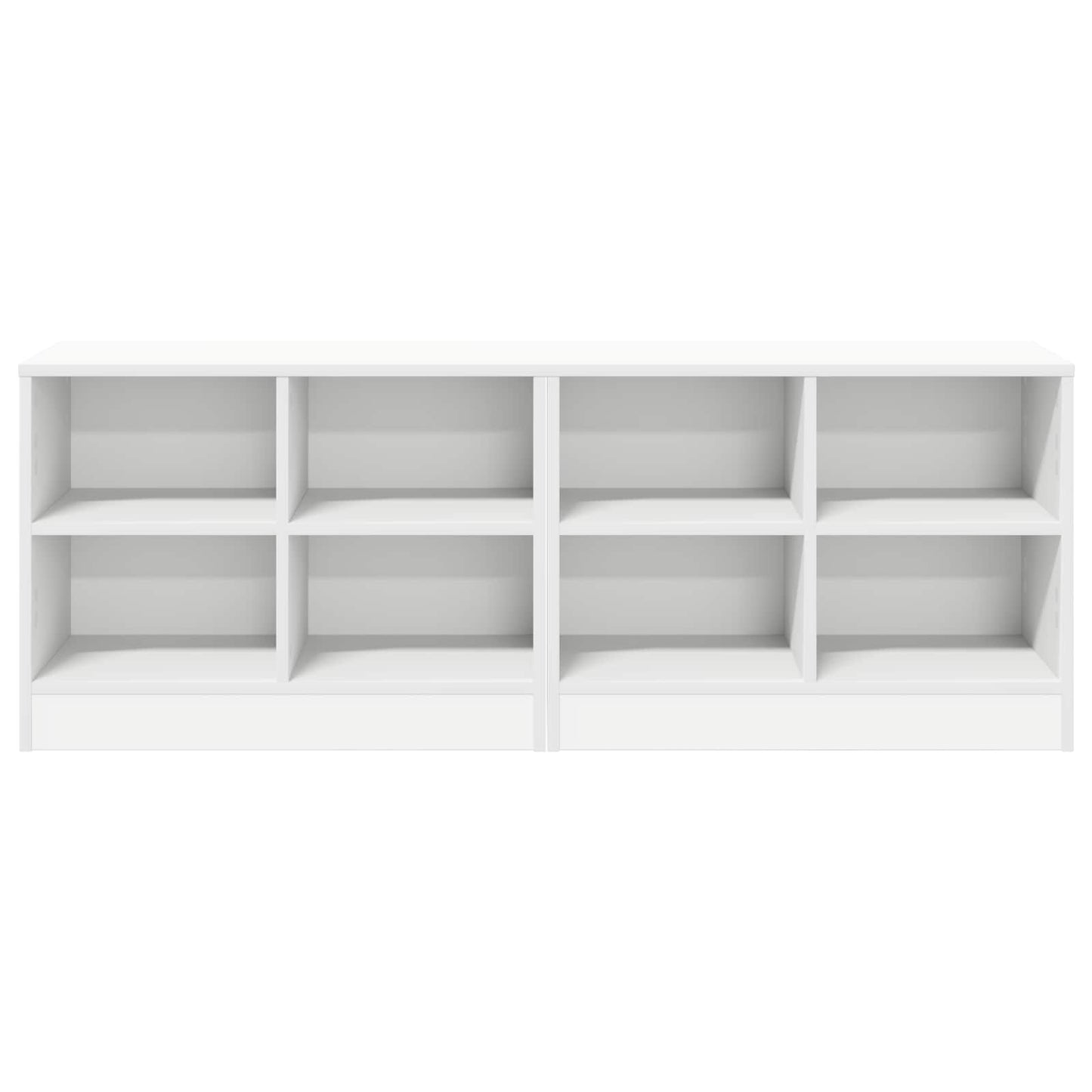 Bettschrank mit Regal 2 Stk. Weiß 66 x 33 x 48 cm Holzwerkstoff