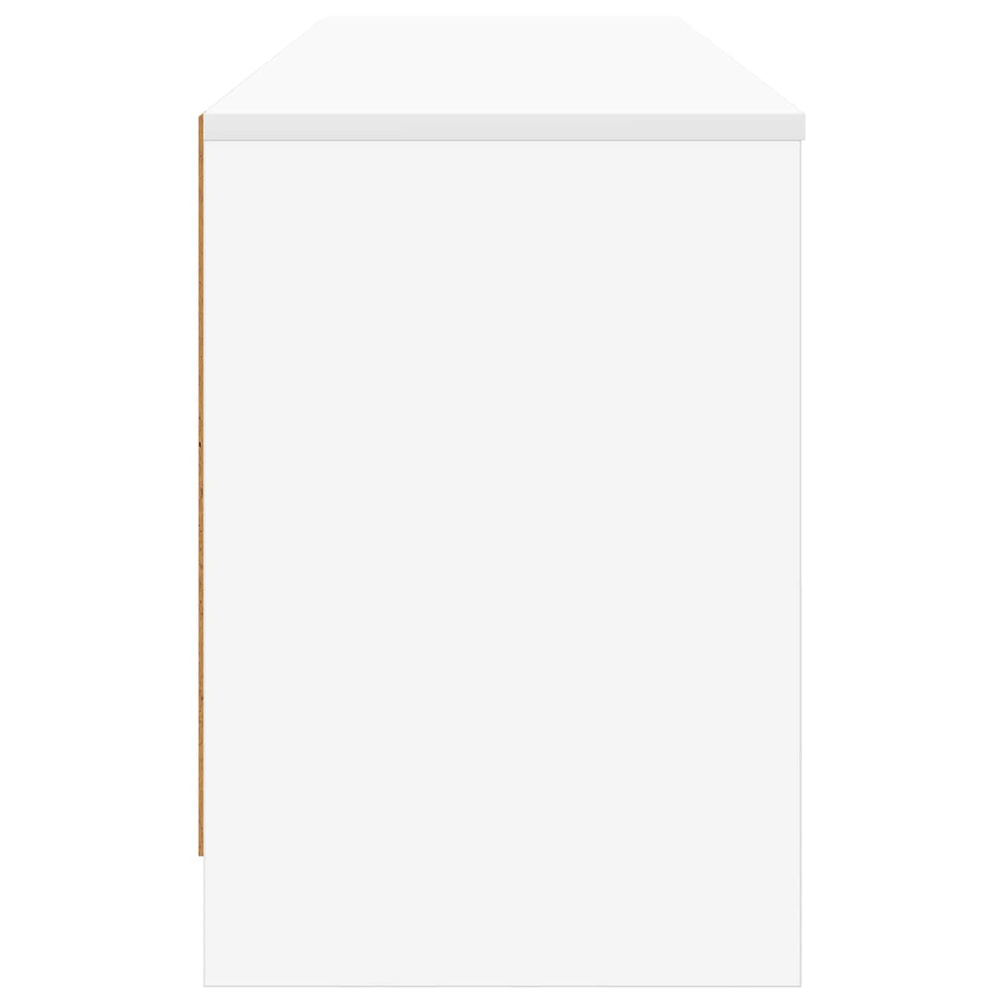Bettschrank mit Regal 2 Stk. Weiß 66 x 33 x 48 cm Holzwerkstoff