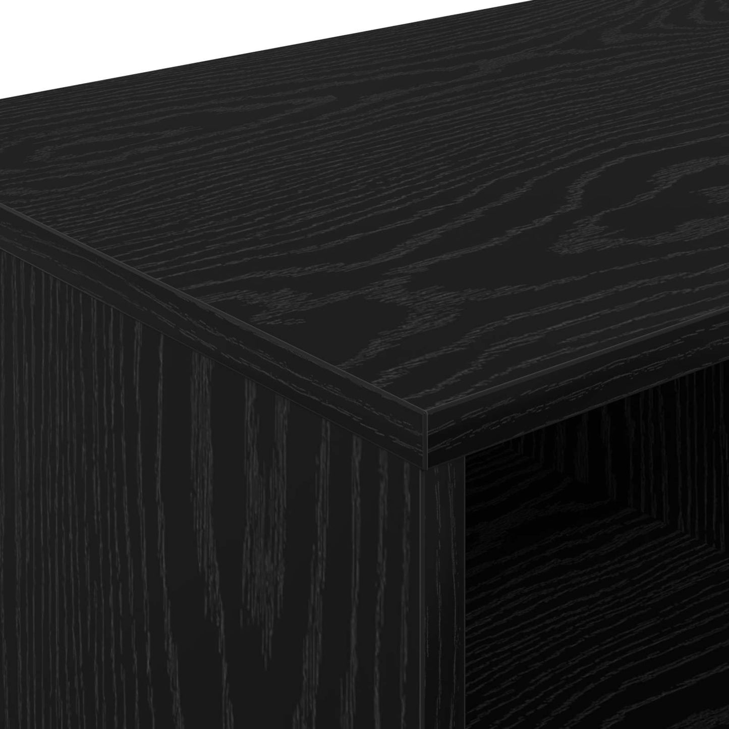 Bettschrank 2 Stk. Schwarz Eichen-Optik 66 x 33 x 48 cm