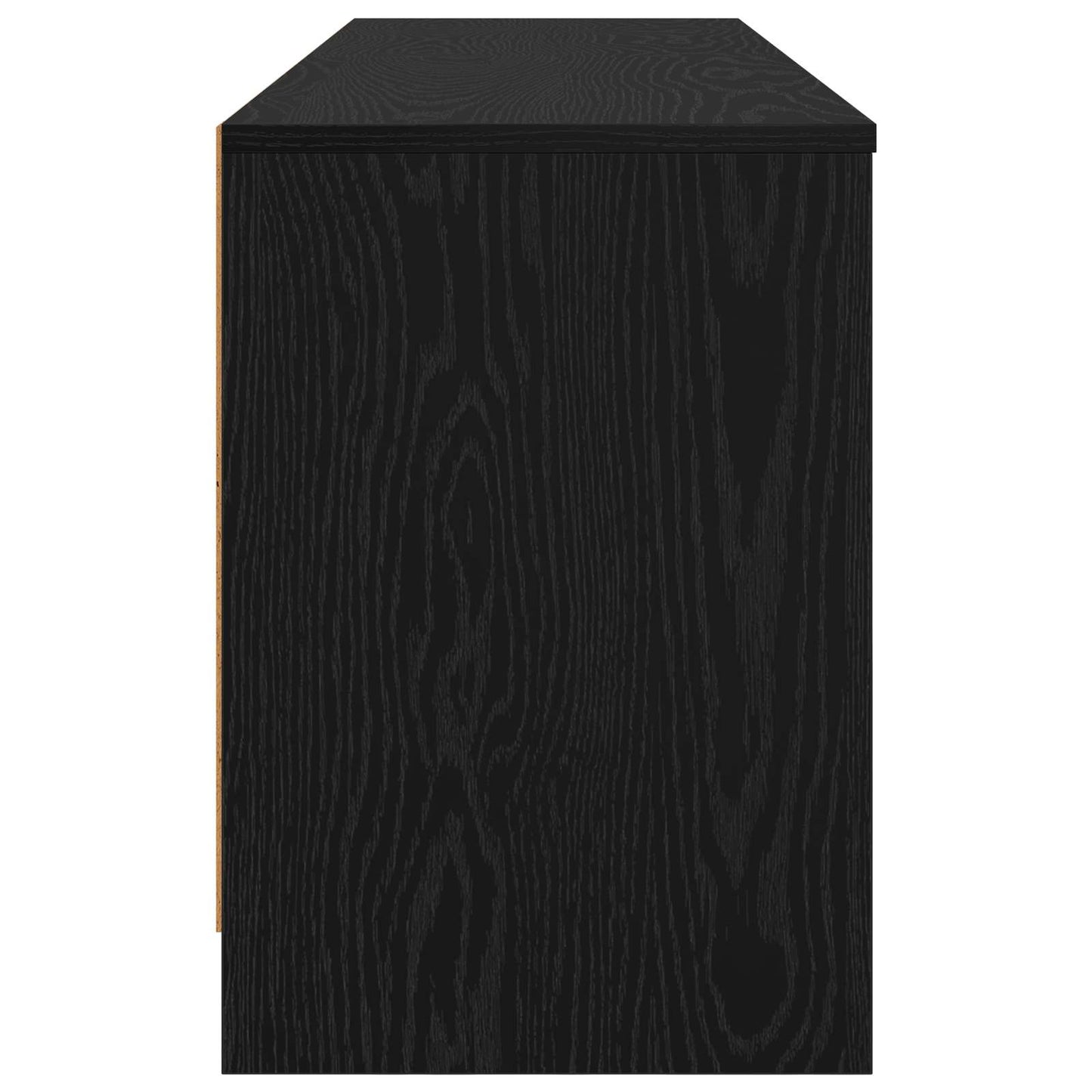 Bettschrank 2 Stk. Schwarz Eichen-Optik 66 x 33 x 48 cm