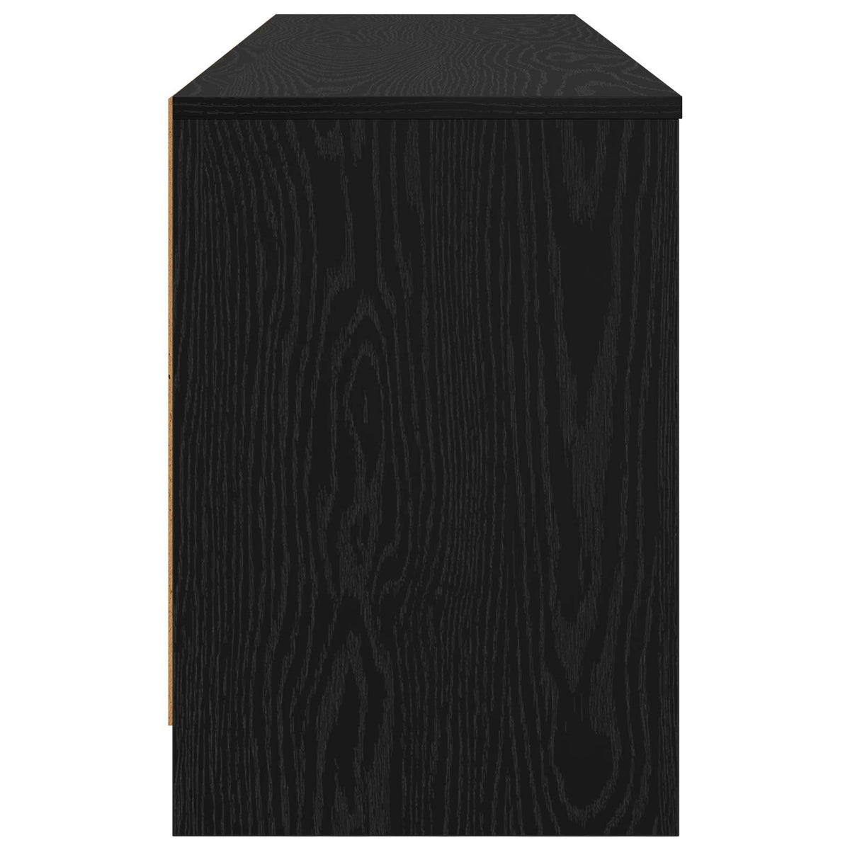 Bettschrank 2 Stk. Schwarz Eichen-Optik 66 x 33 x 48 cm