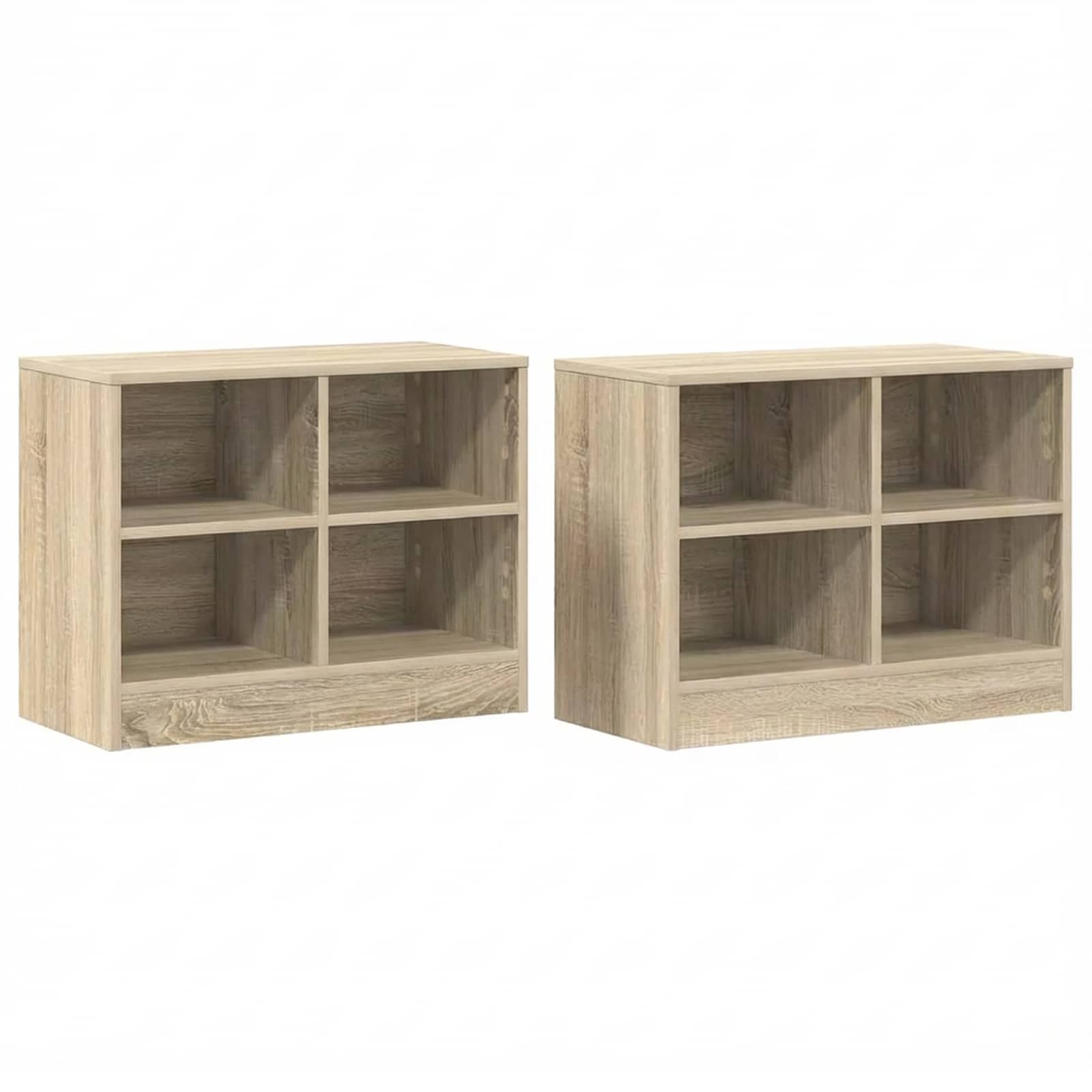 Bettschrank 2 Stk. Sonoma-Eiche 66 x 33 x 48 cm Holzwerkstoff