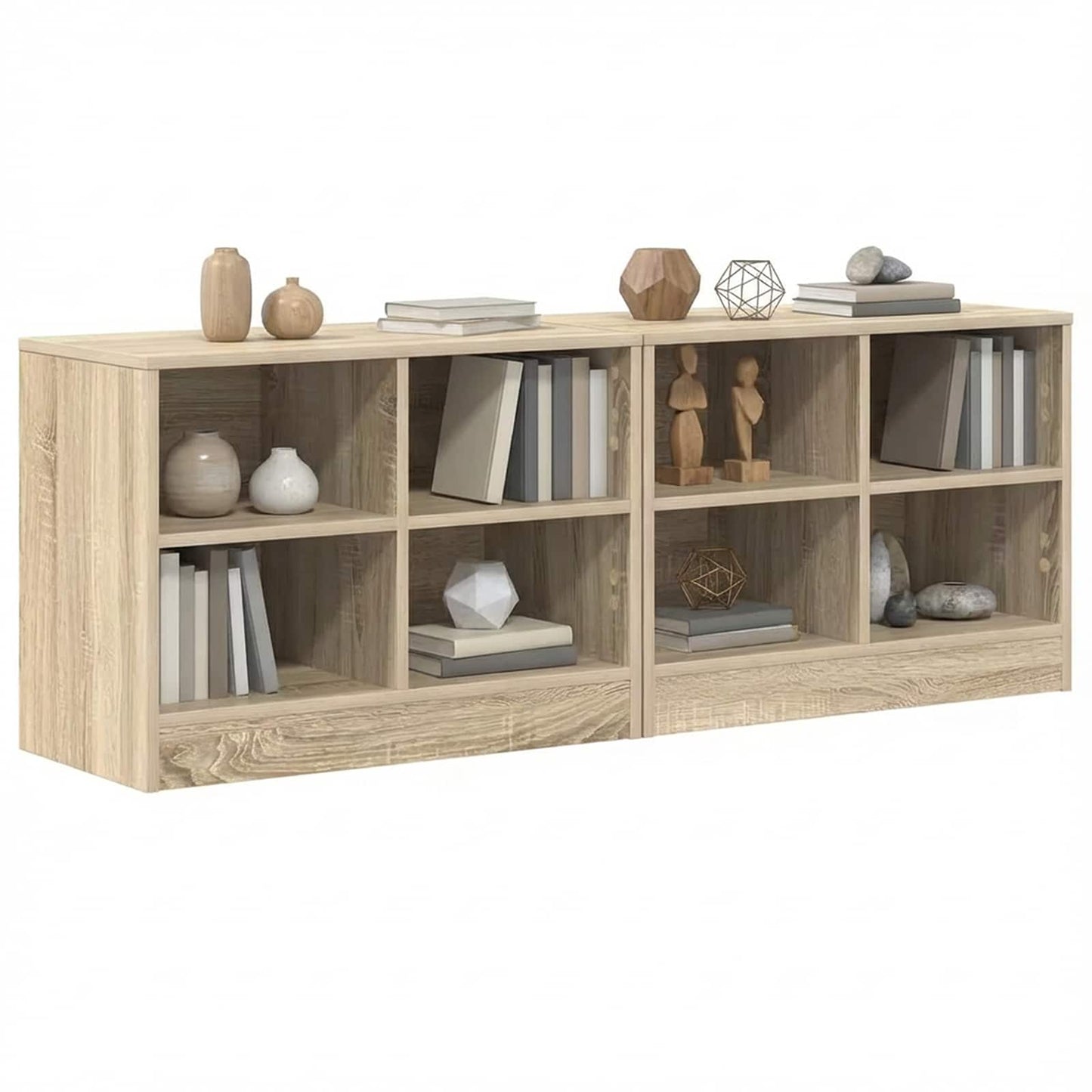 Bettschrank 2 Stk. Sonoma-Eiche 66 x 33 x 48 cm Holzwerkstoff