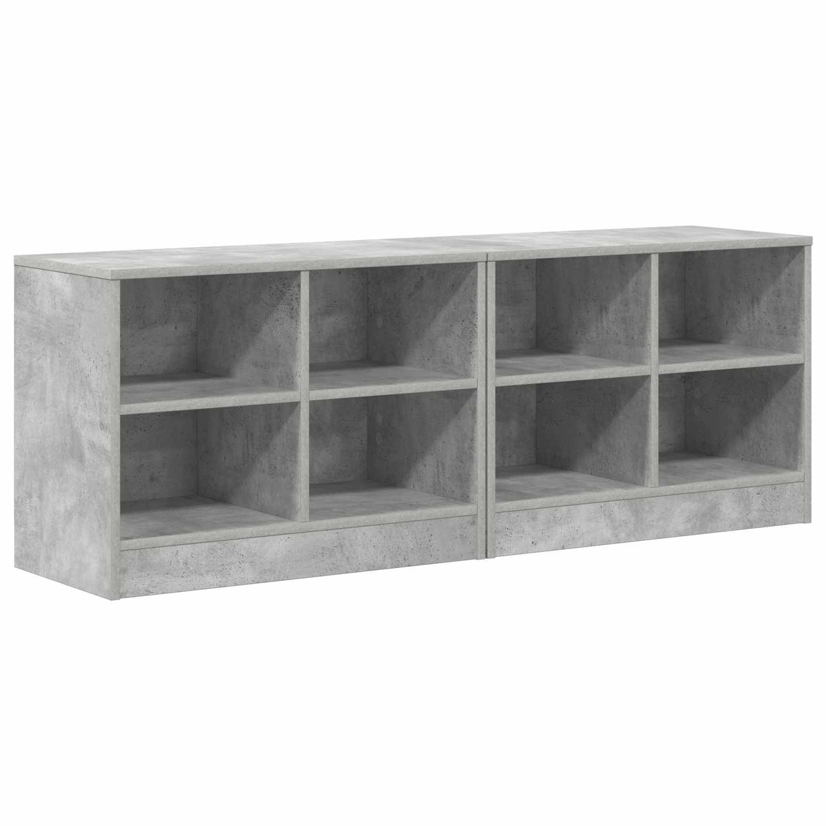 Bettschrank 2 Stk. Betongrau 66 x 33 x 48 cm Holzwerkstoff