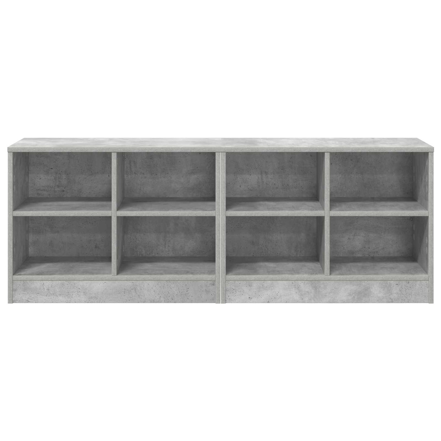 Bettschrank 2 Stk. Betongrau 66 x 33 x 48 cm Holzwerkstoff