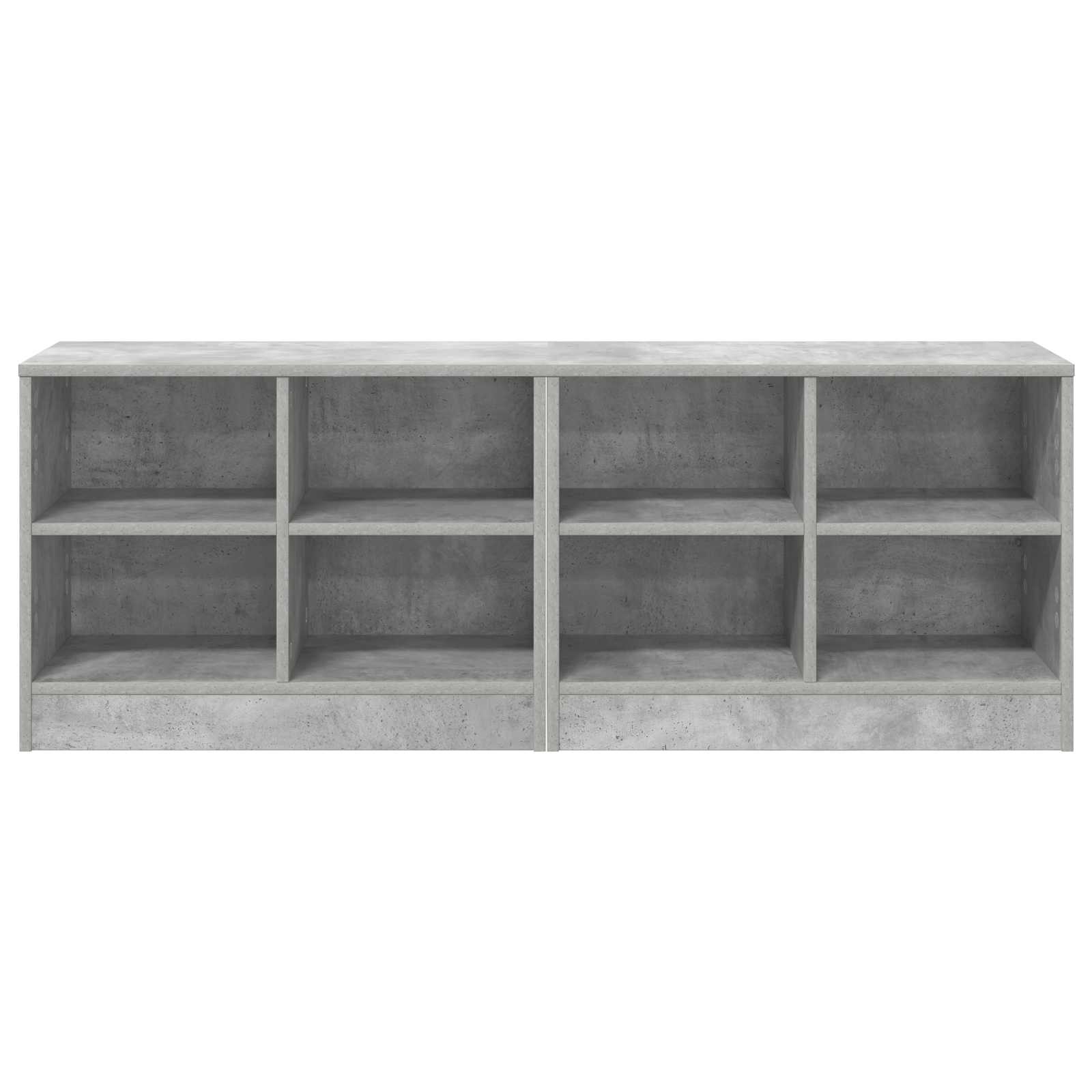 Bettschrank 2 Stk. Betongrau 66 x 33 x 48 cm Holzwerkstoff