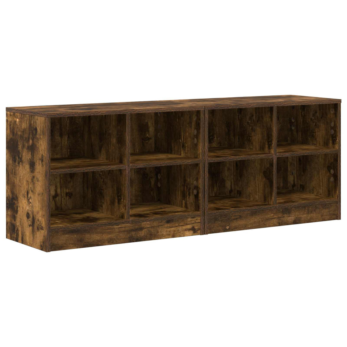 Bettschrank 2 Stk. Räuchereiche 66 x 33 x 48 cm Holzwerkstoff