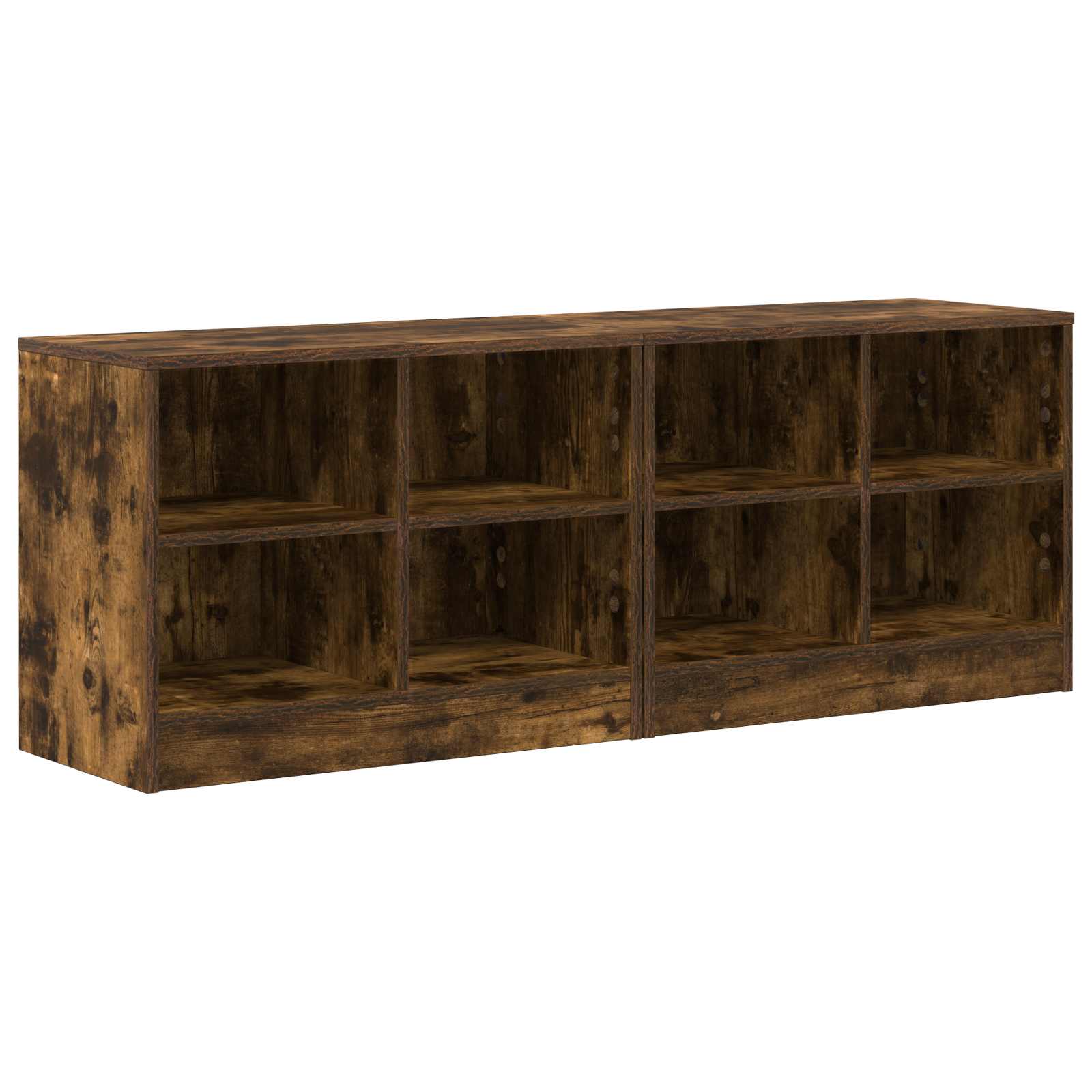 Bettschrank 2 Stk. Räuchereiche 66 x 33 x 48 cm Holzwerkstoff