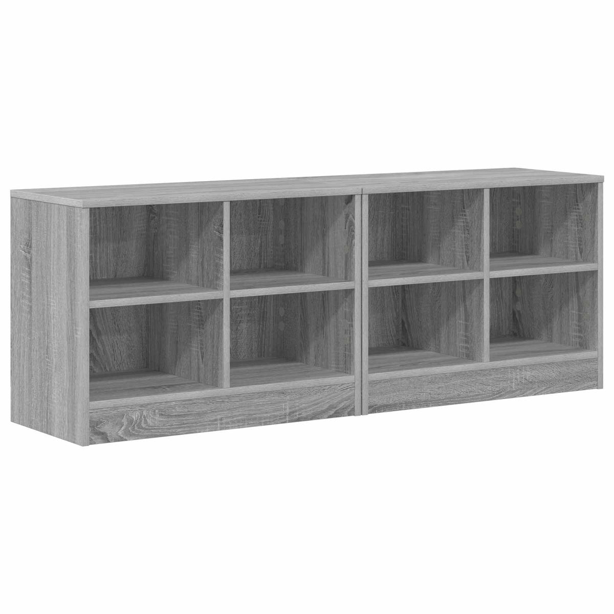 Bettschrank 2 Stk. Sonoma-Grau 66 x 33 x 48 cm Holzwerkstoff
