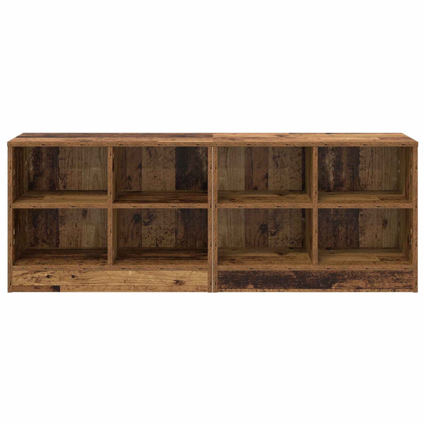Bettschrank 2 Stk. Altholz 66 x 33 x 48 cm Holzwerkstoff