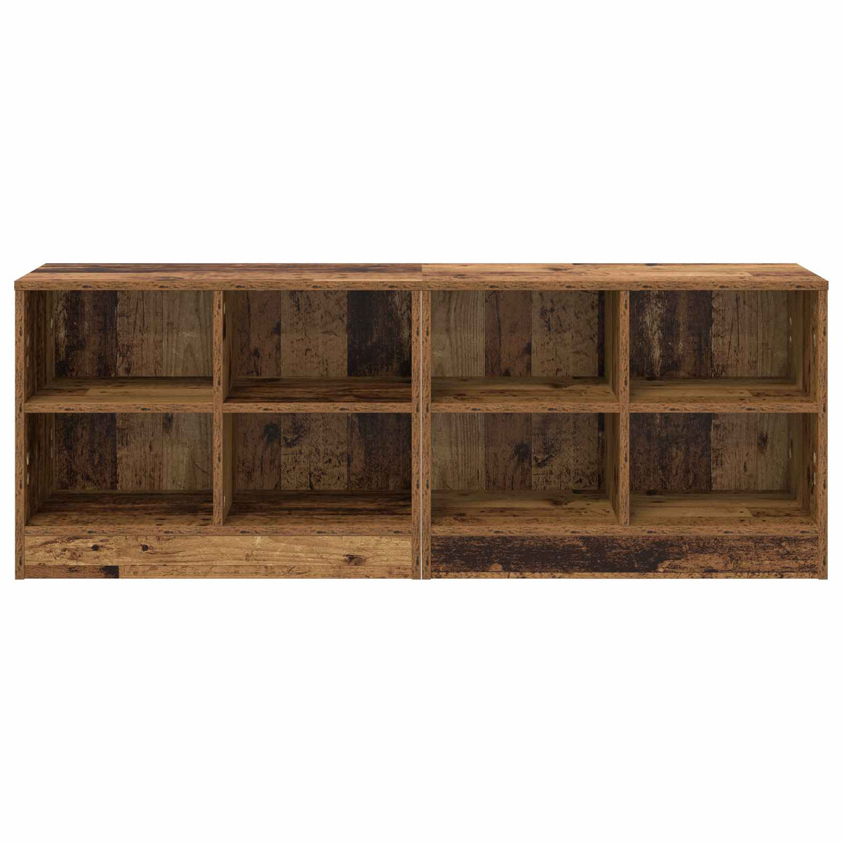 Bettschrank 2 Stk. Altholz 66 x 33 x 48 cm Holzwerkstoff