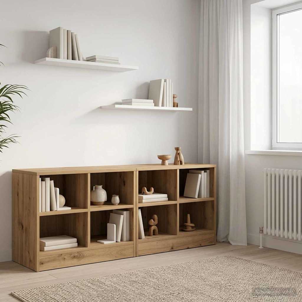 Bettschrank 2 stk. Artisan-Eiche 66 x 33 x 48 cm Holzwerkstoff