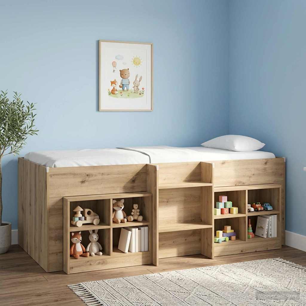 Bettschrank 2 stk. Artisan-Eiche 66 x 33 x 48 cm Holzwerkstoff