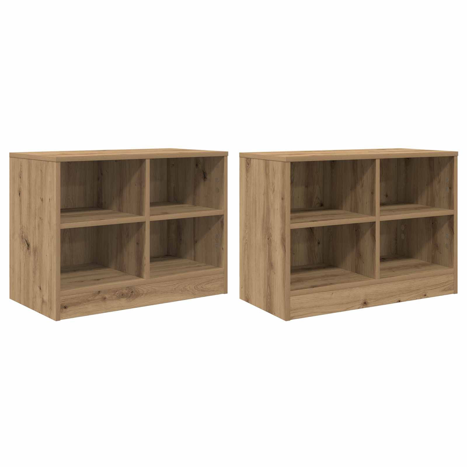 Bettschrank 2 stk. Artisan-Eiche 66 x 33 x 48 cm Holzwerkstoff